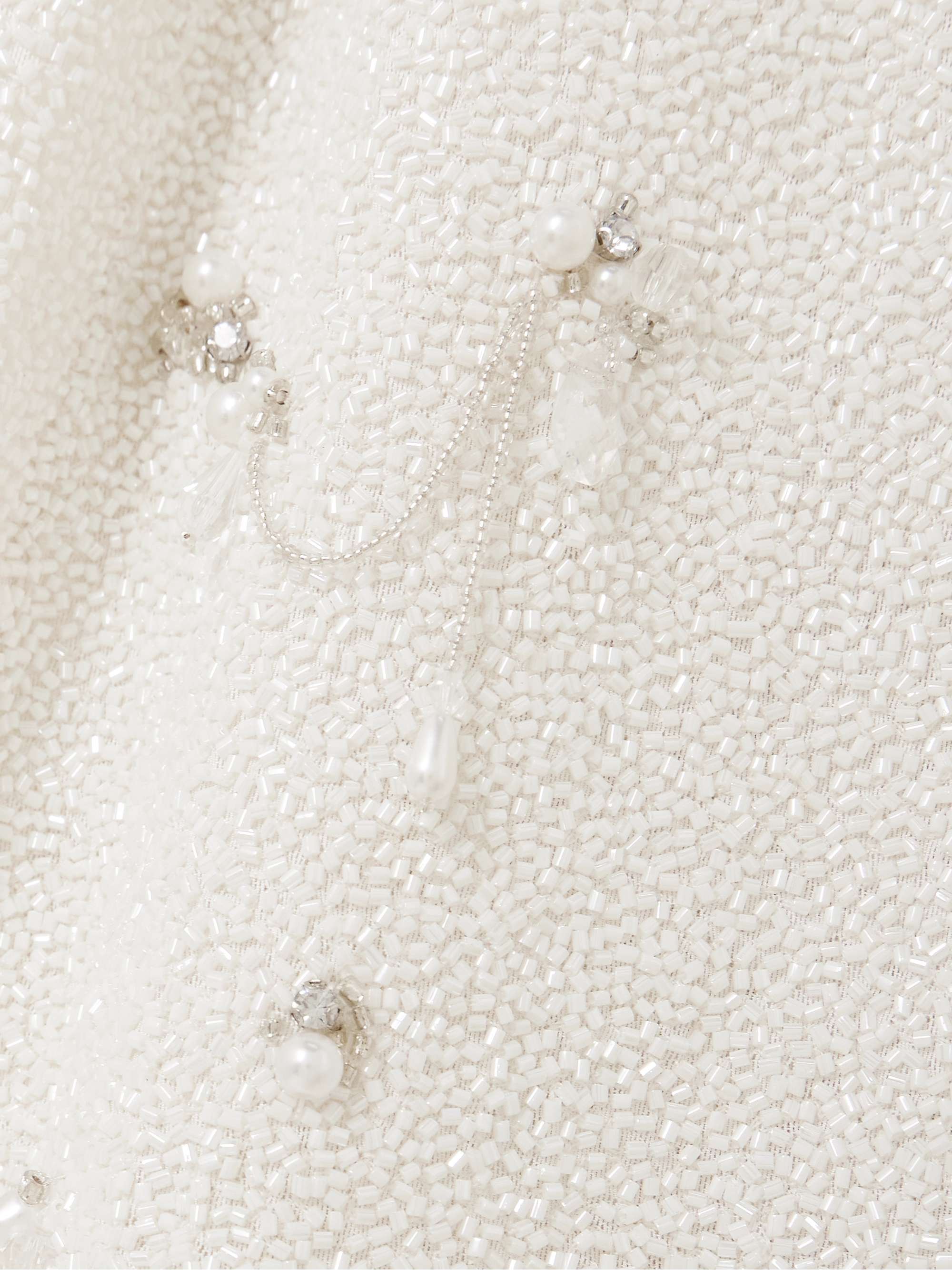 Droplet embellished beaded stretch-tulle gown view