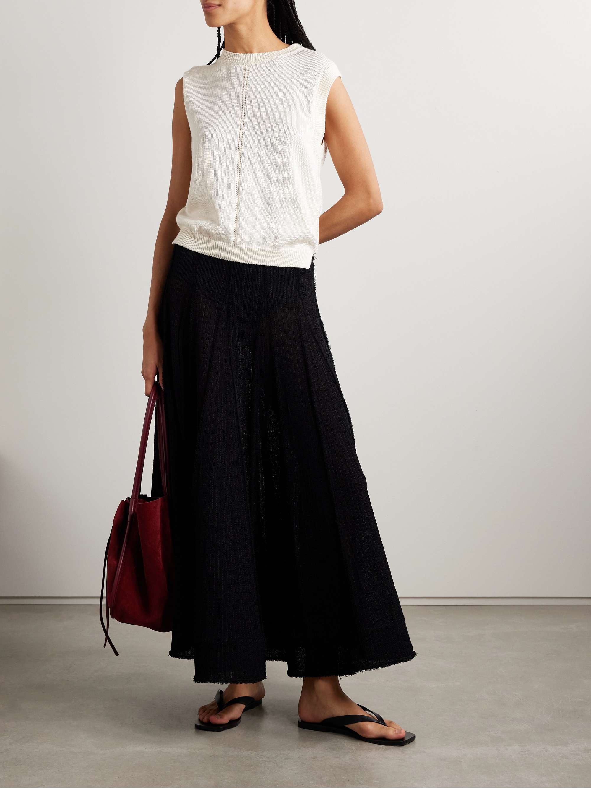 Emily pointelle-knit tank view