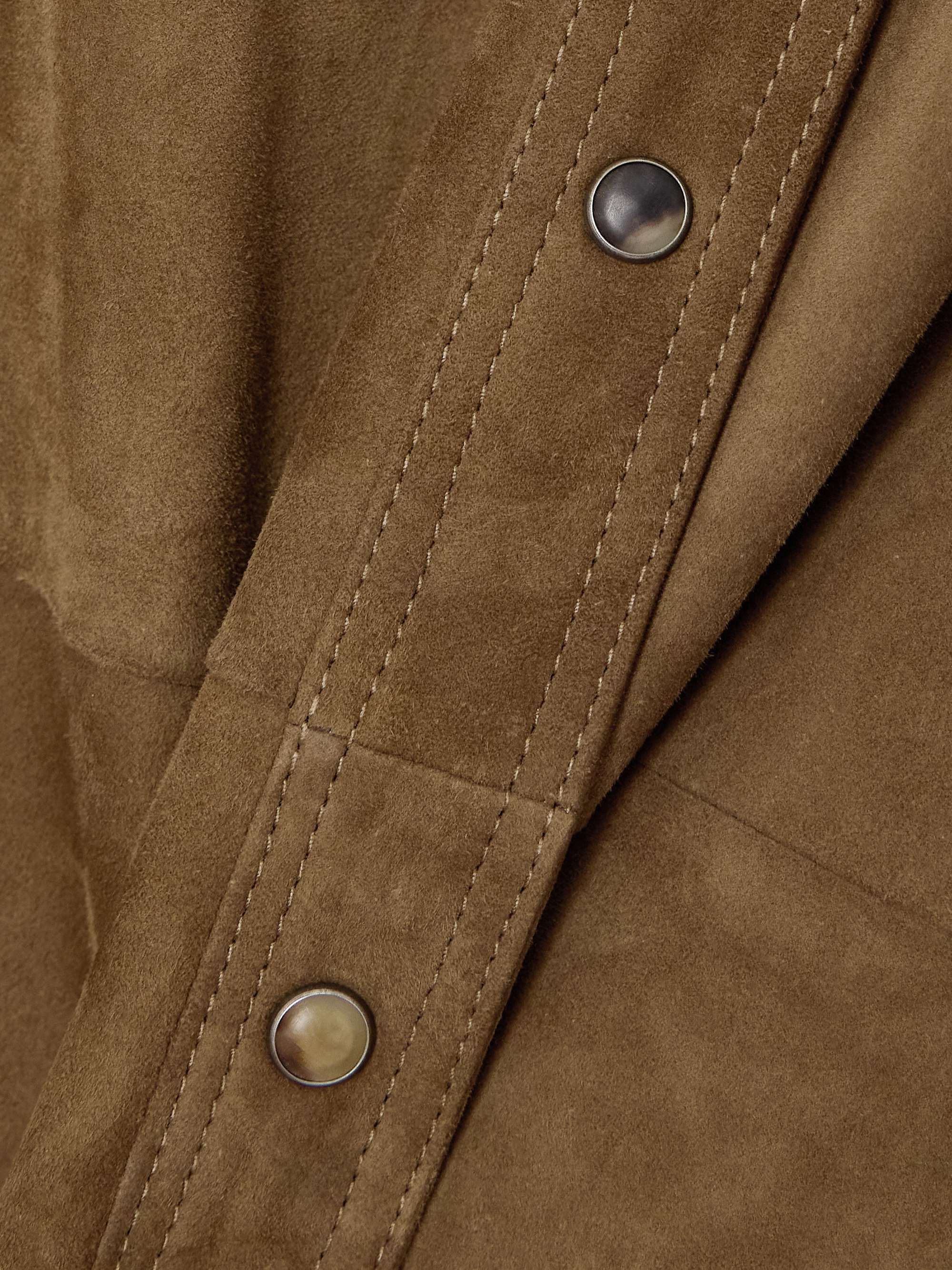 Bead-embellished suede shirt view