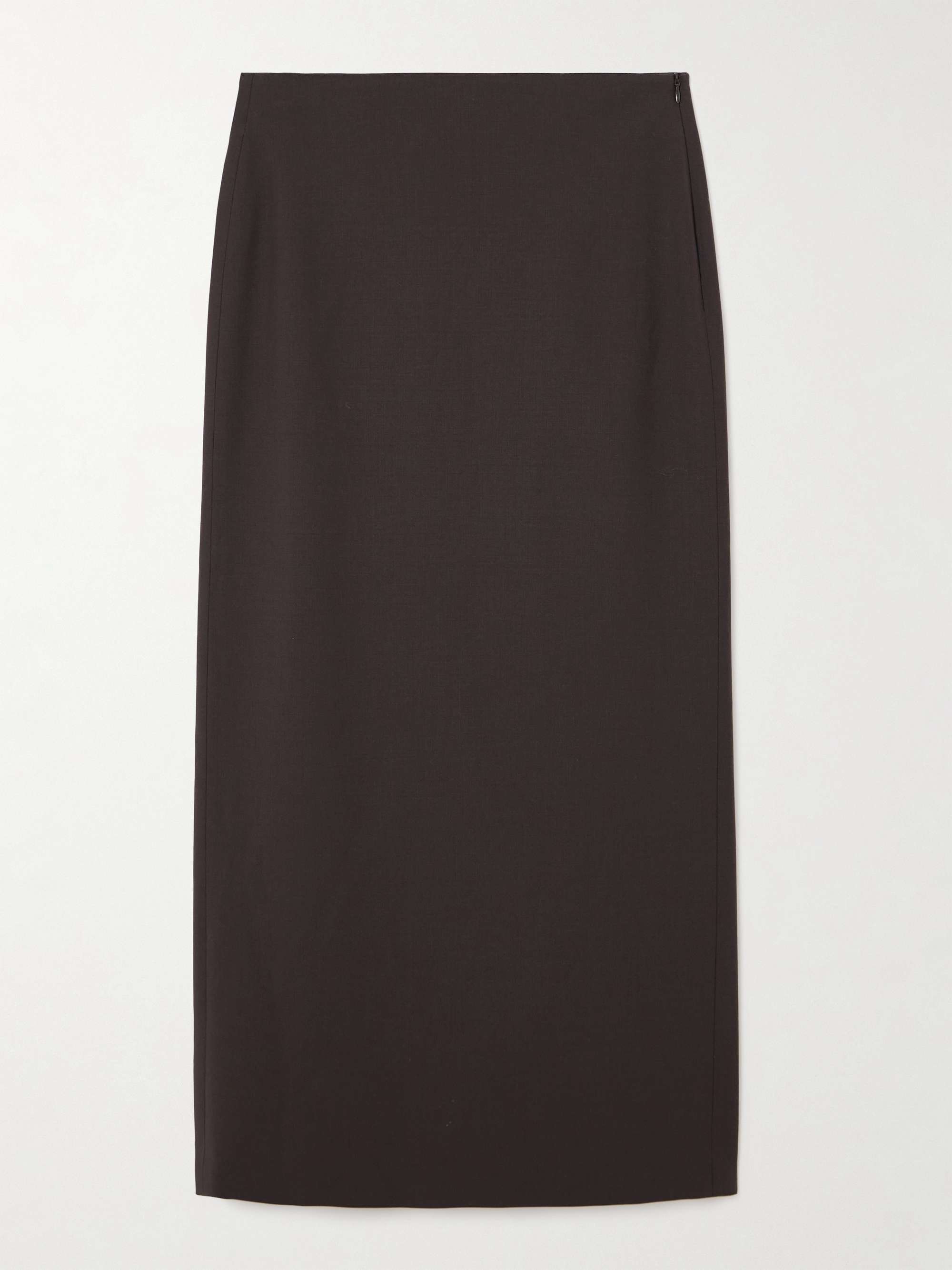 Wool-blend midi skirt view