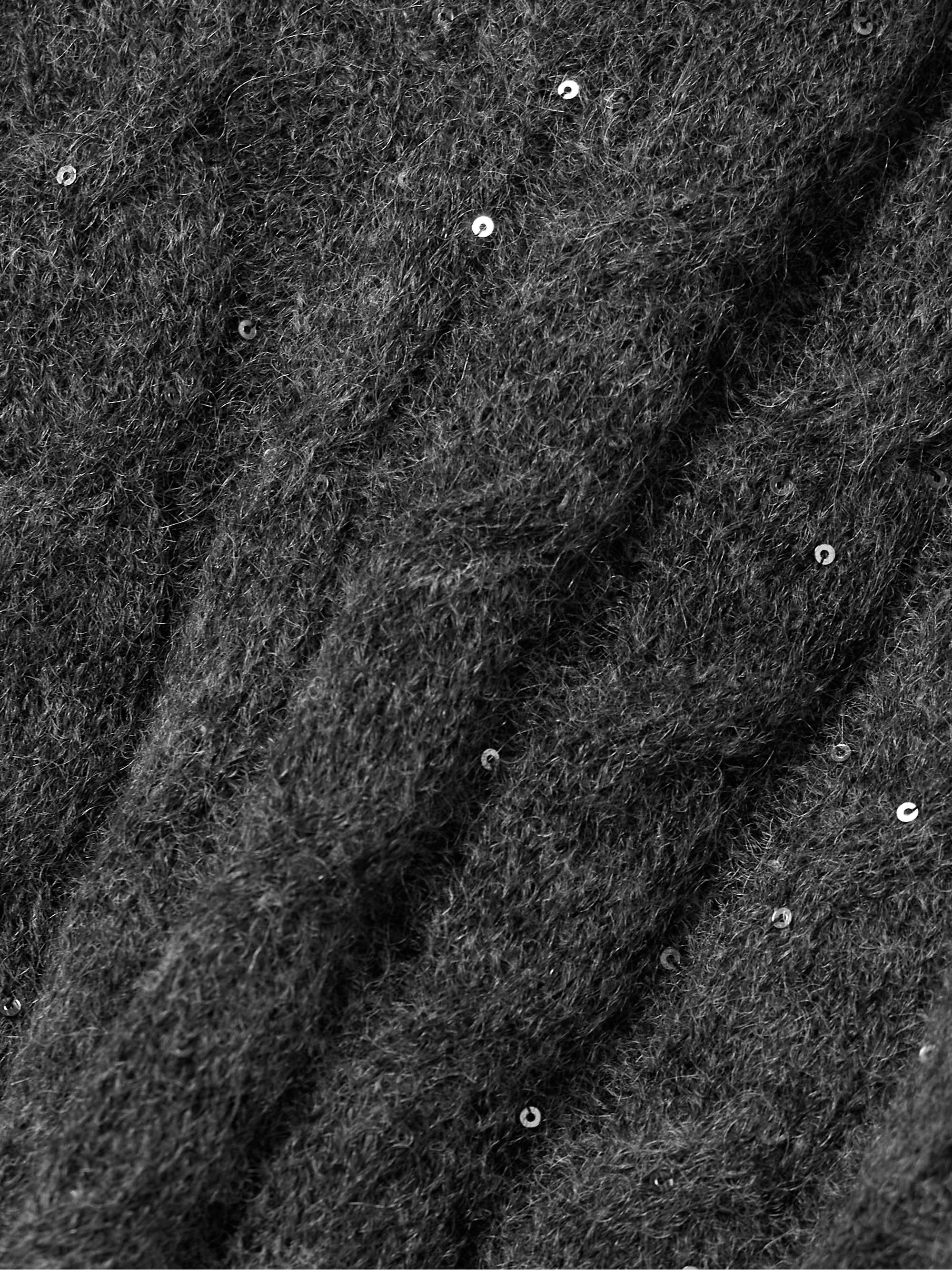 Sequin-embellished cable-knit sweater view