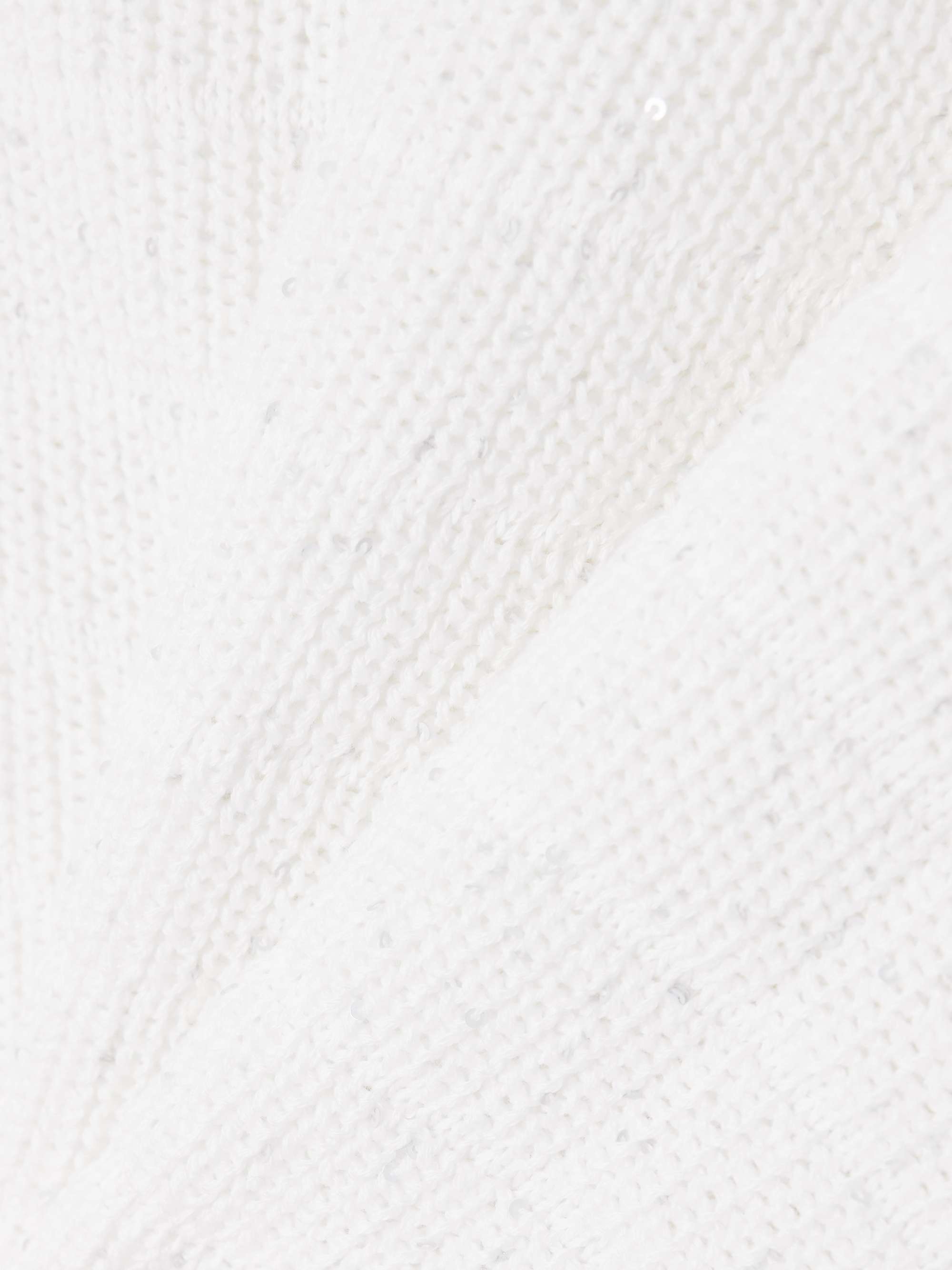 Sequined cotton-blend polo sweater view