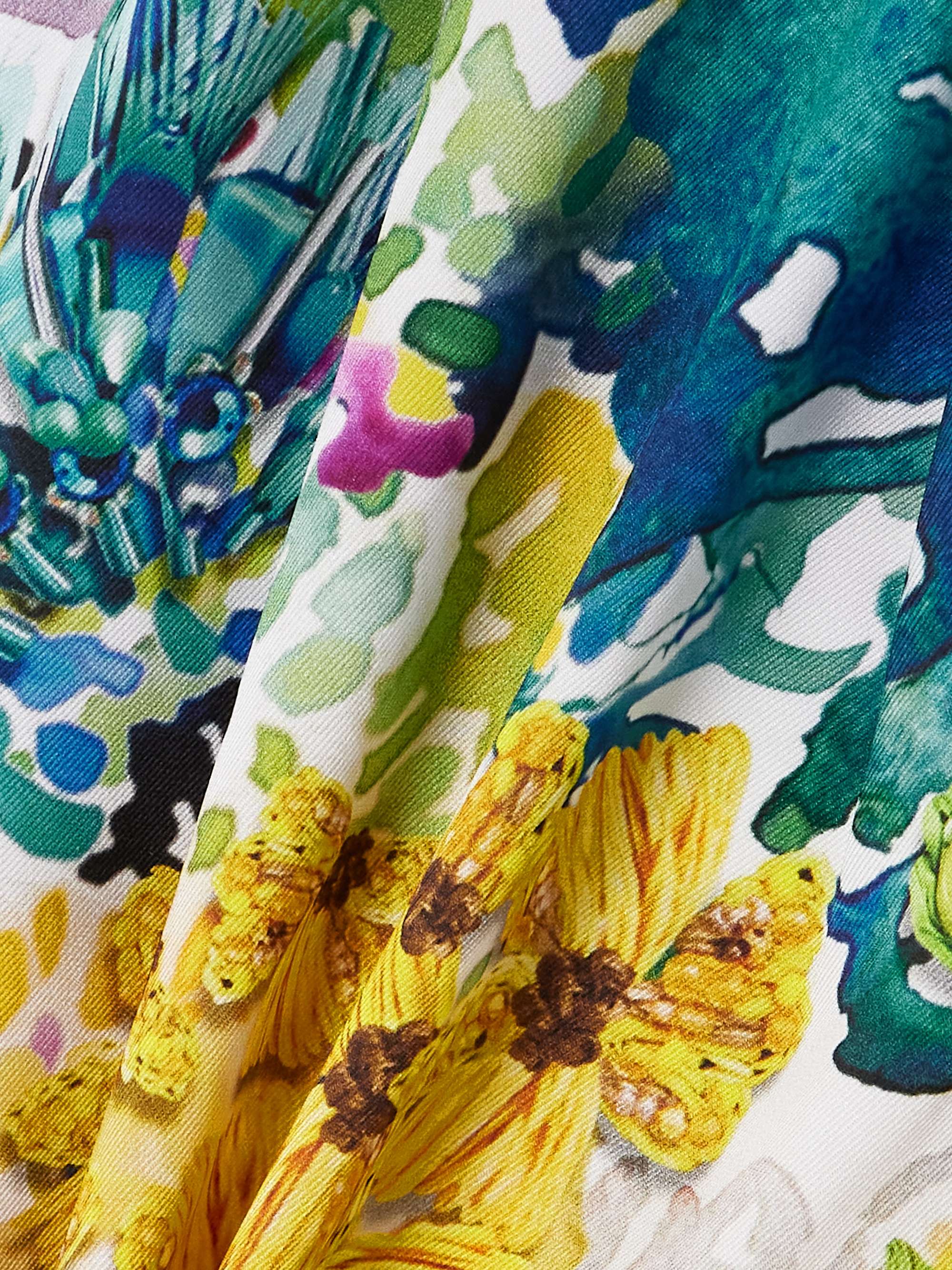 Vallo pleated printed twill shorts view