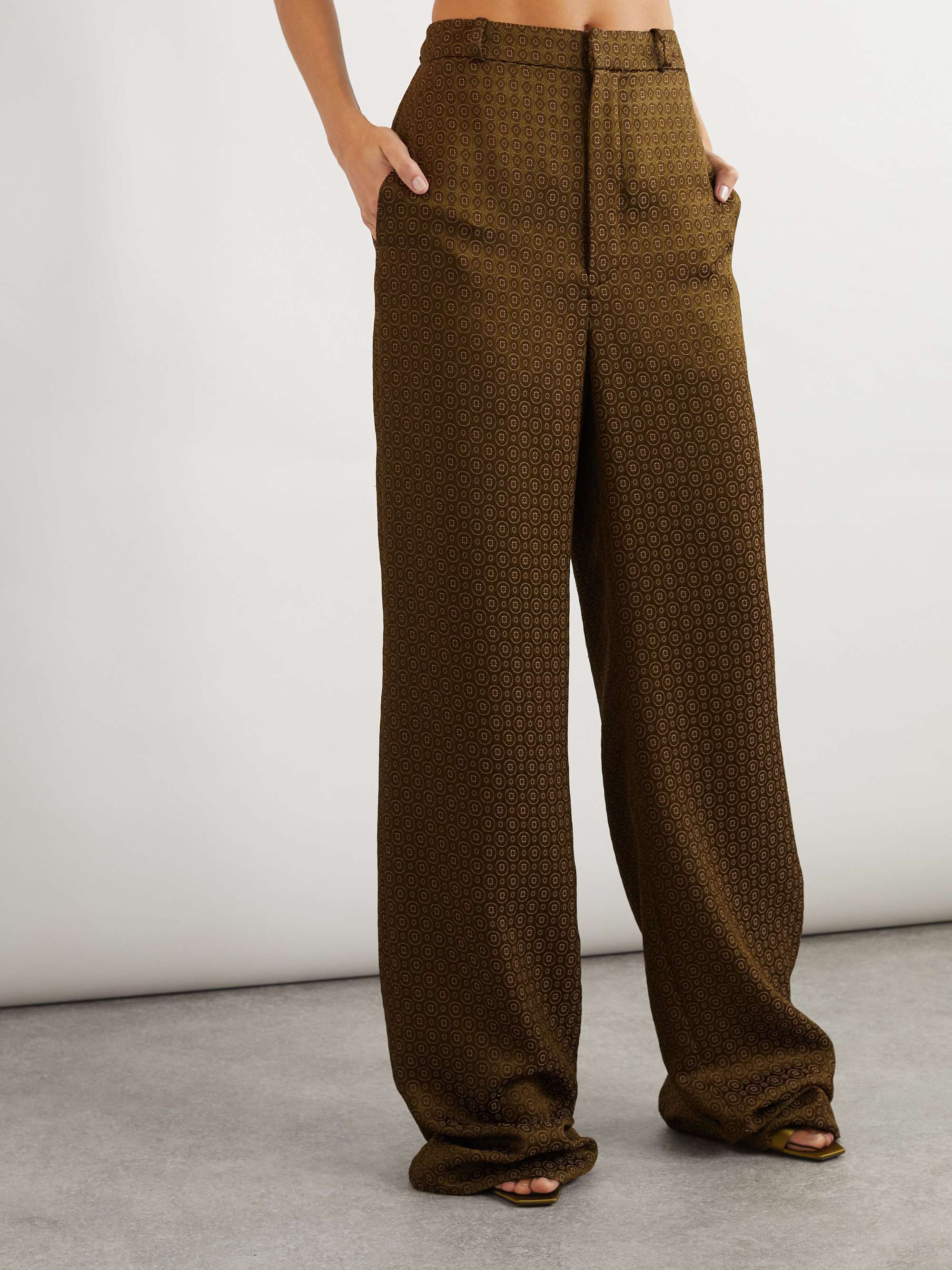 Jacquard wide-leg pants view