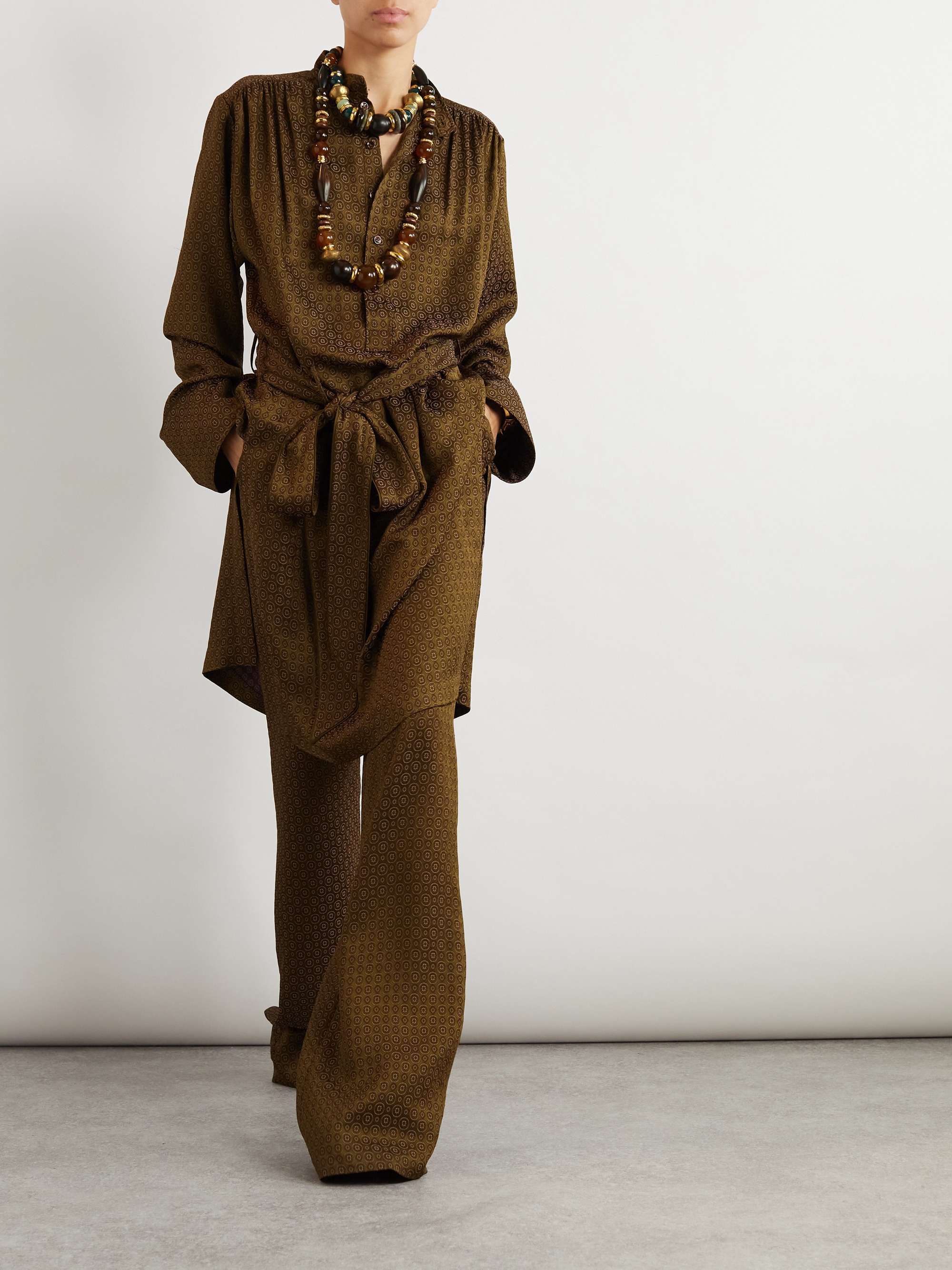 Jacquard wide-leg pants view