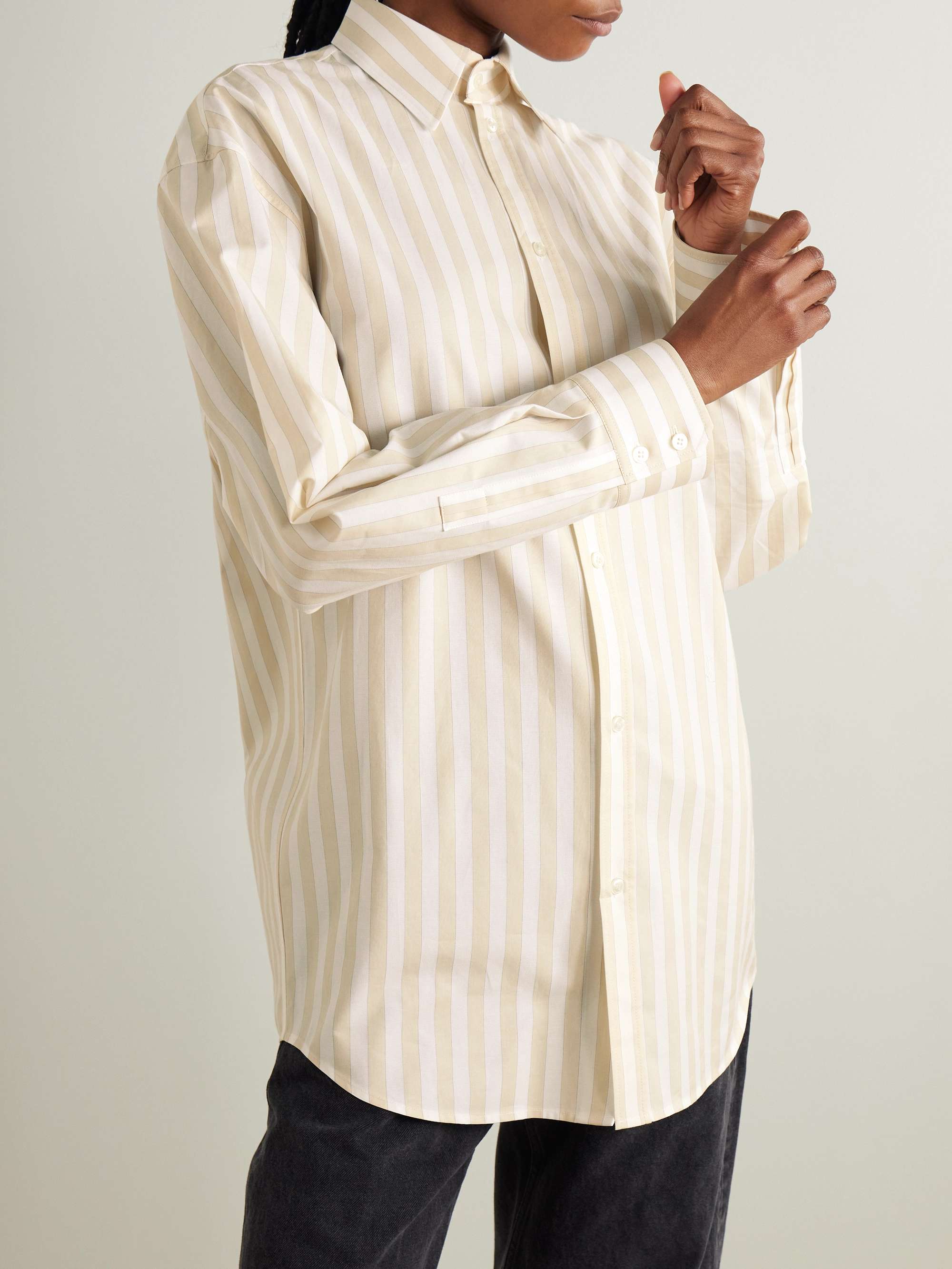 Striped cotton-piqué shirt view