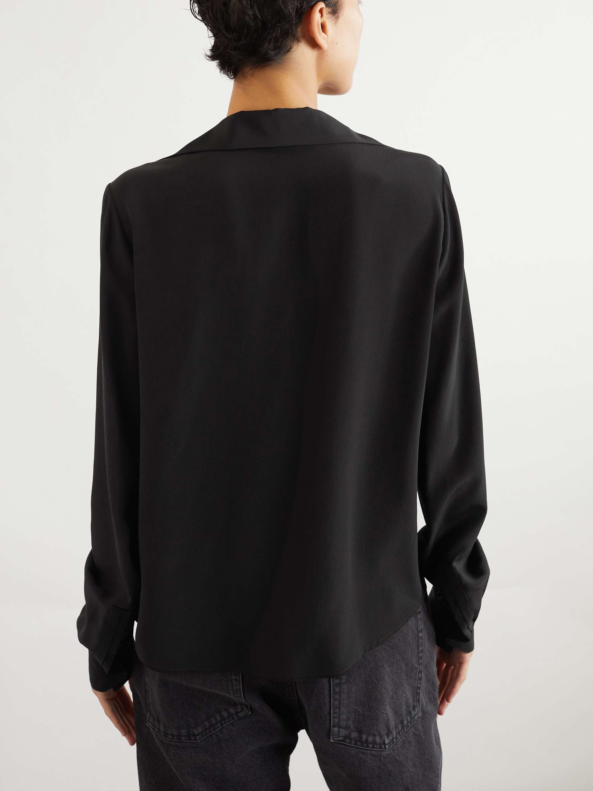 Silk crepe de chine blouse view