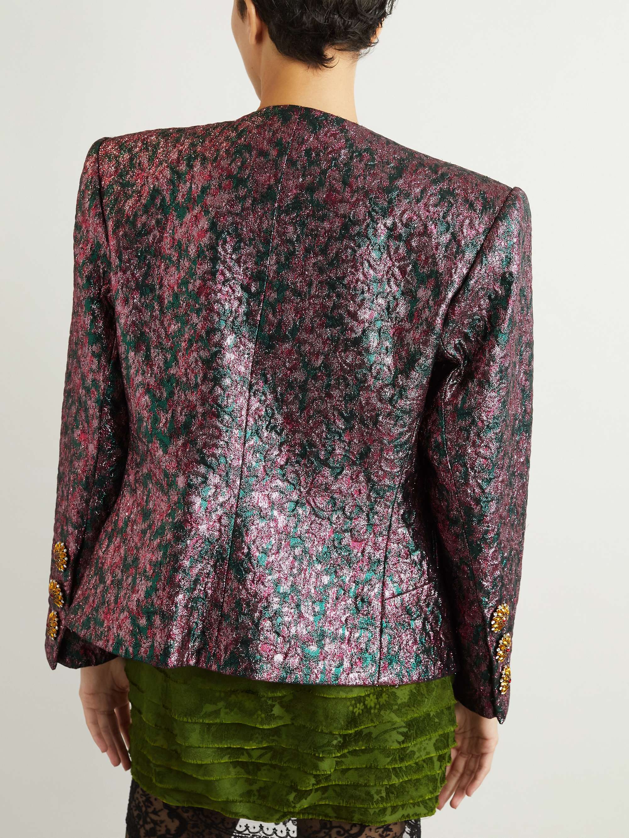 Embellished brocade jacket view