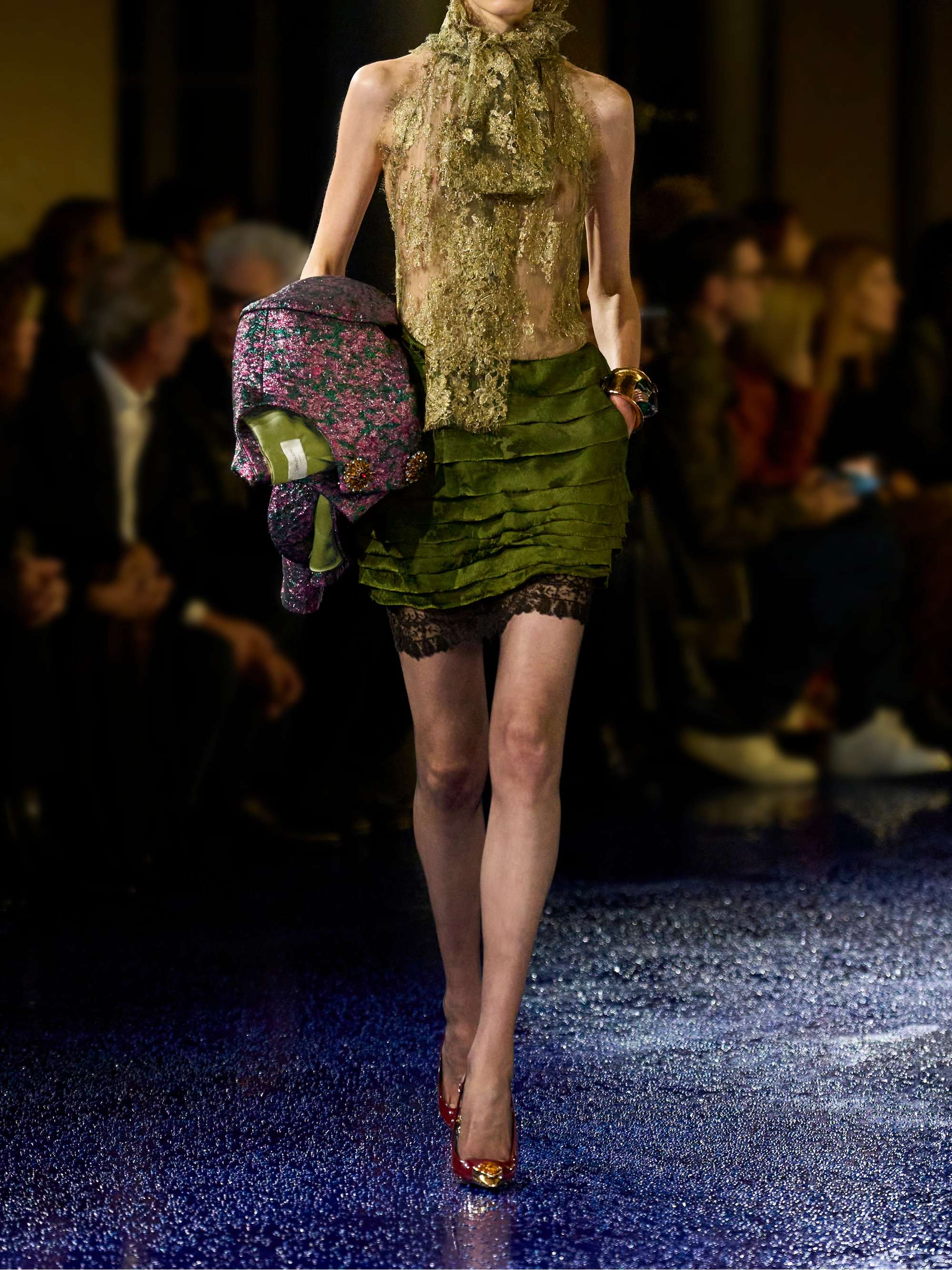 Embellished brocade jacket view