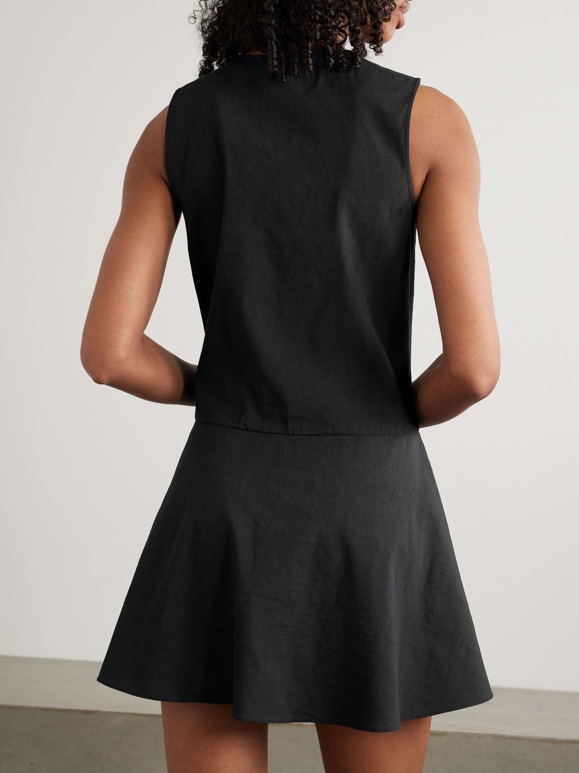 Linen-blend mini dress view