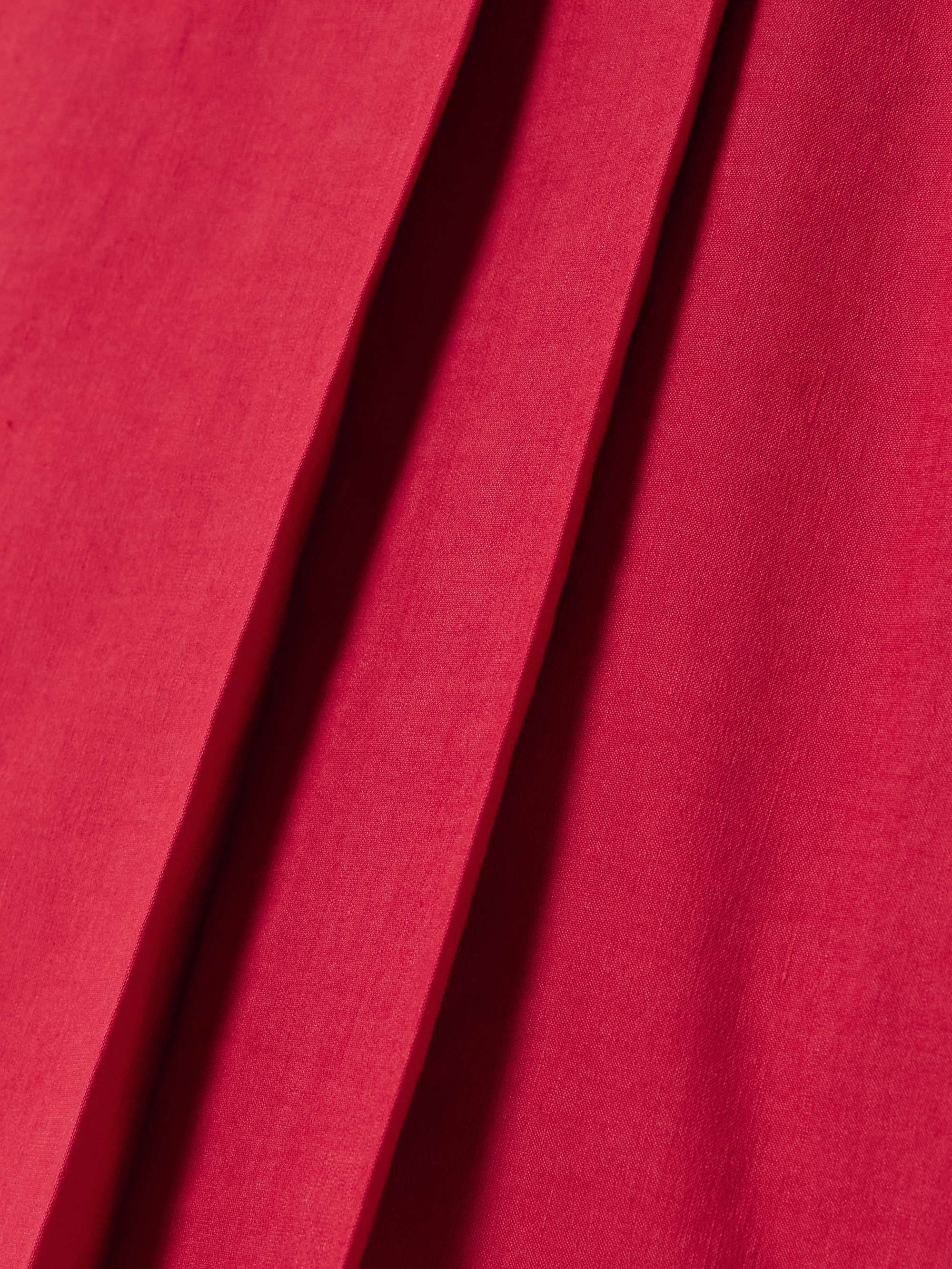 Pleated linen-blend shorts view
