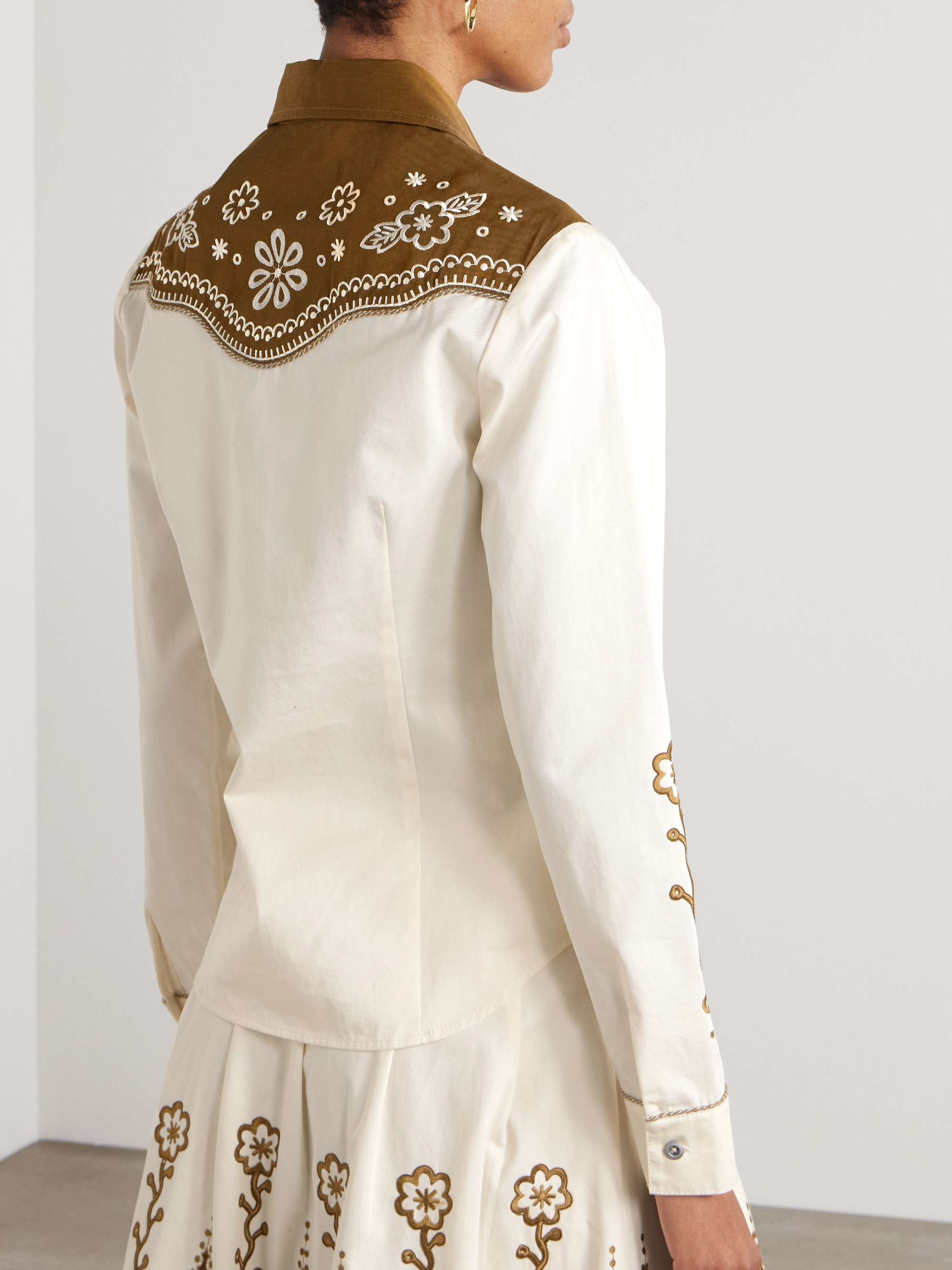 Rodeo embroidered cotton-drill shirt view