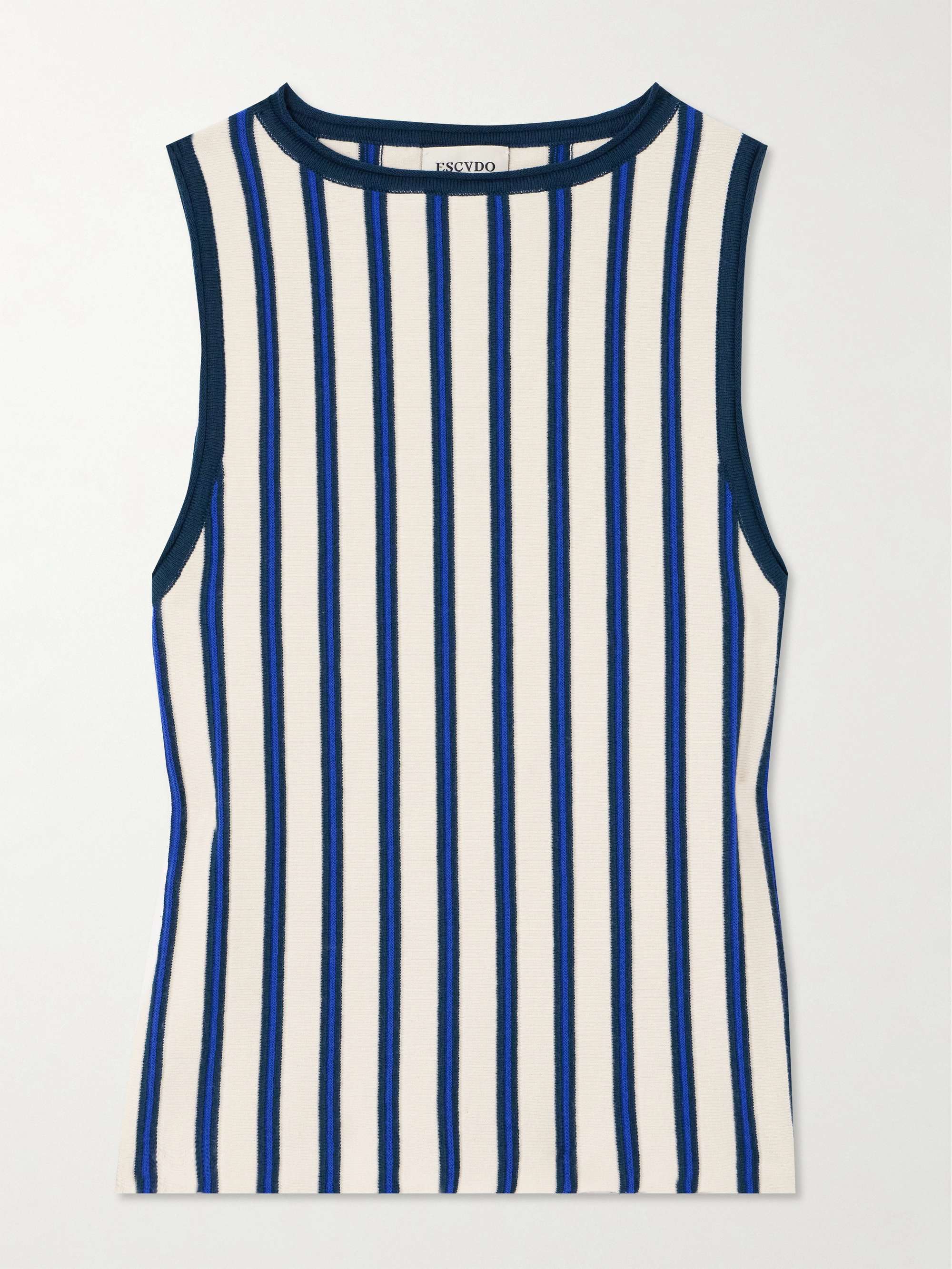 Manglar striped organic cotton top view