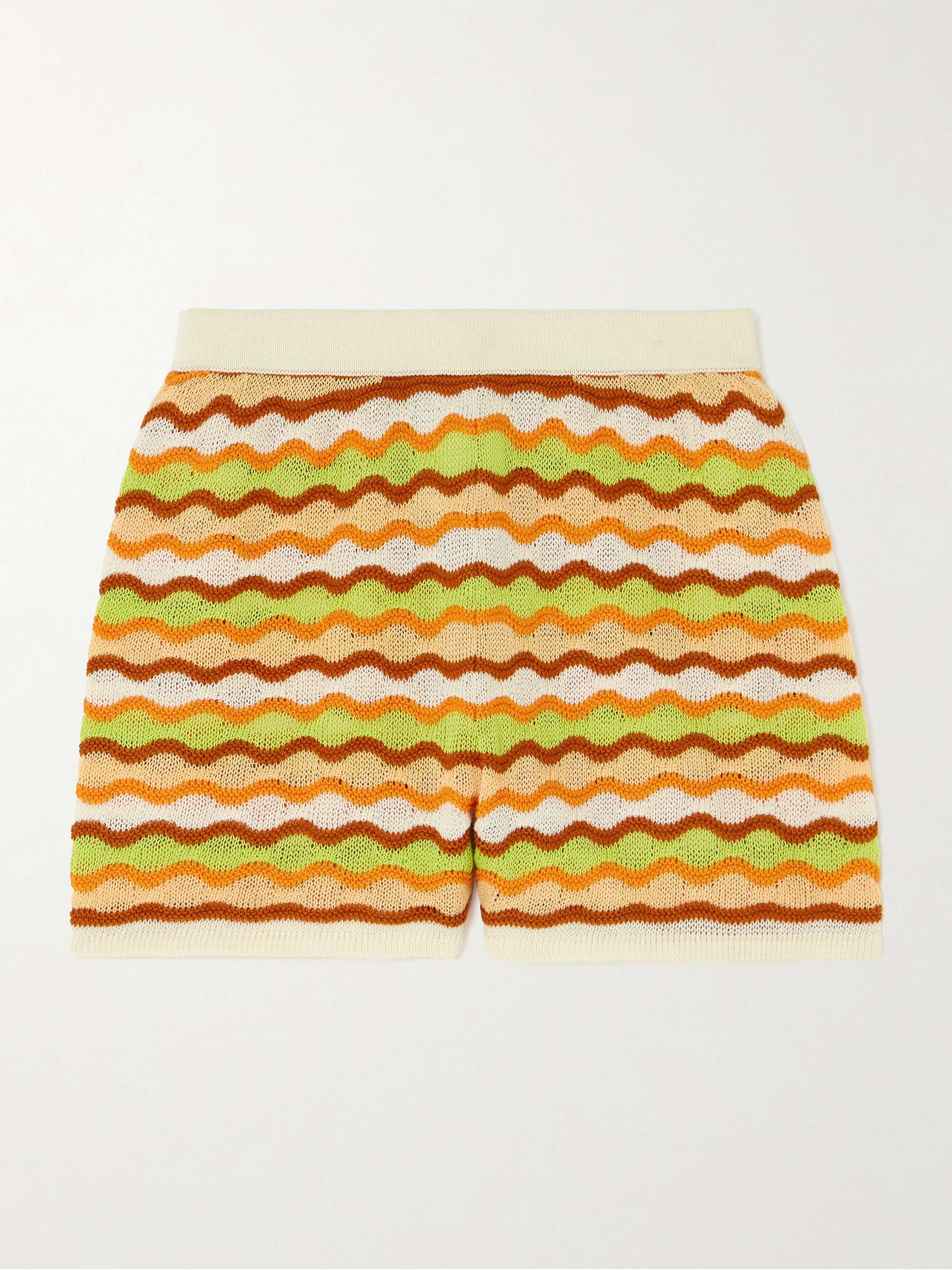 Mullu striped cotton shorts view