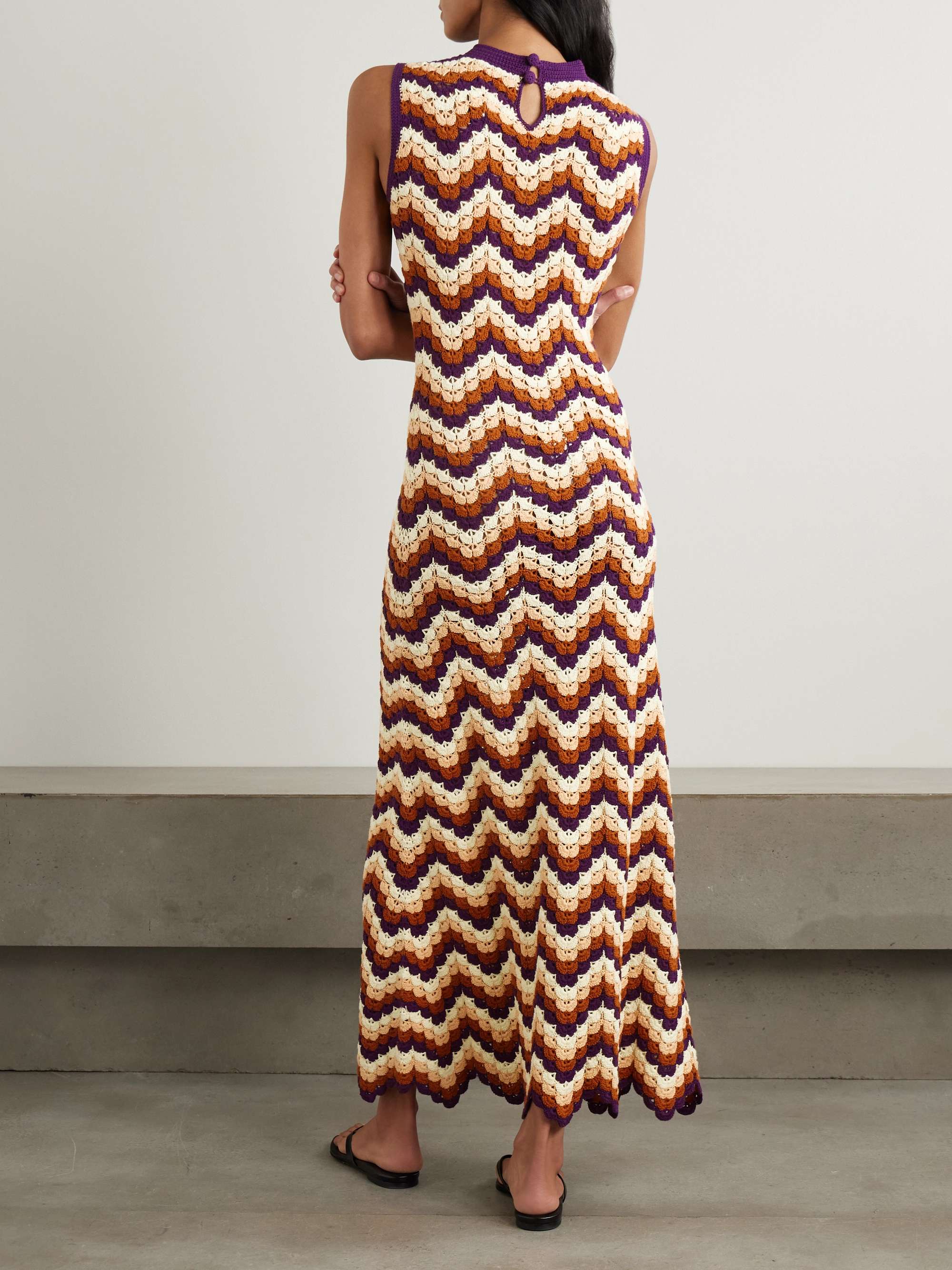 Amazonas scalloped crocheted cotton maxi dress view