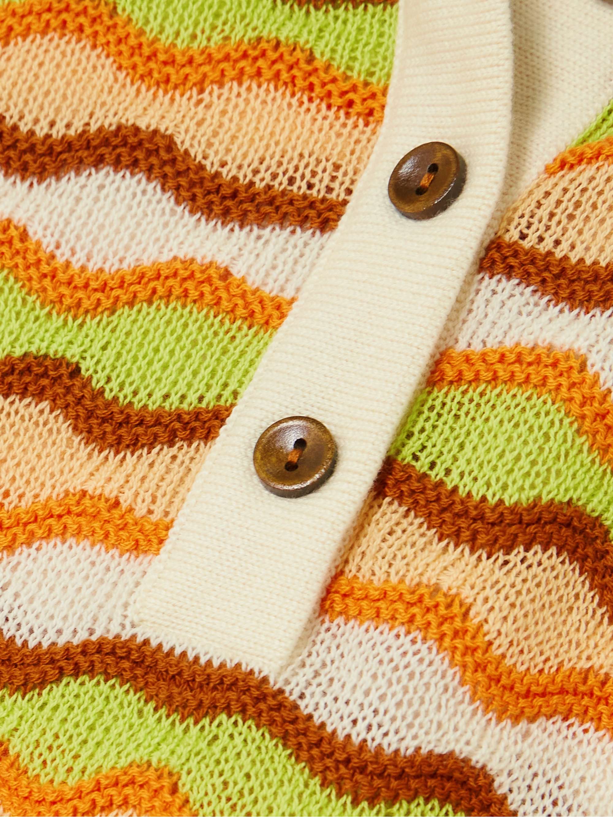Mullu striped cotton polo shirt view