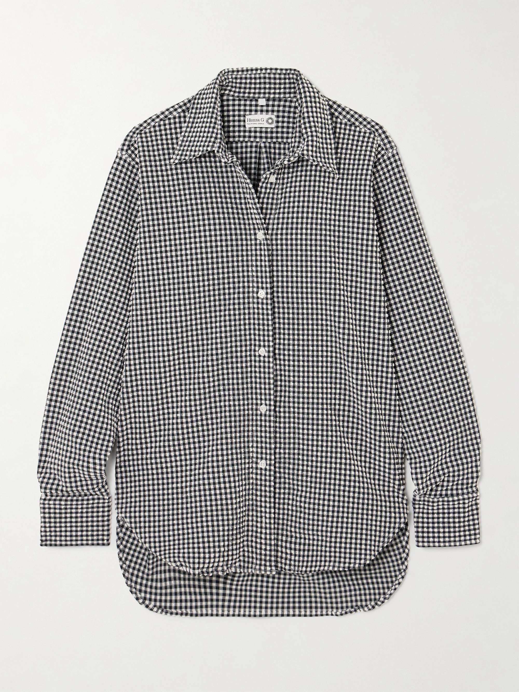 Gingham seersucker shirt view