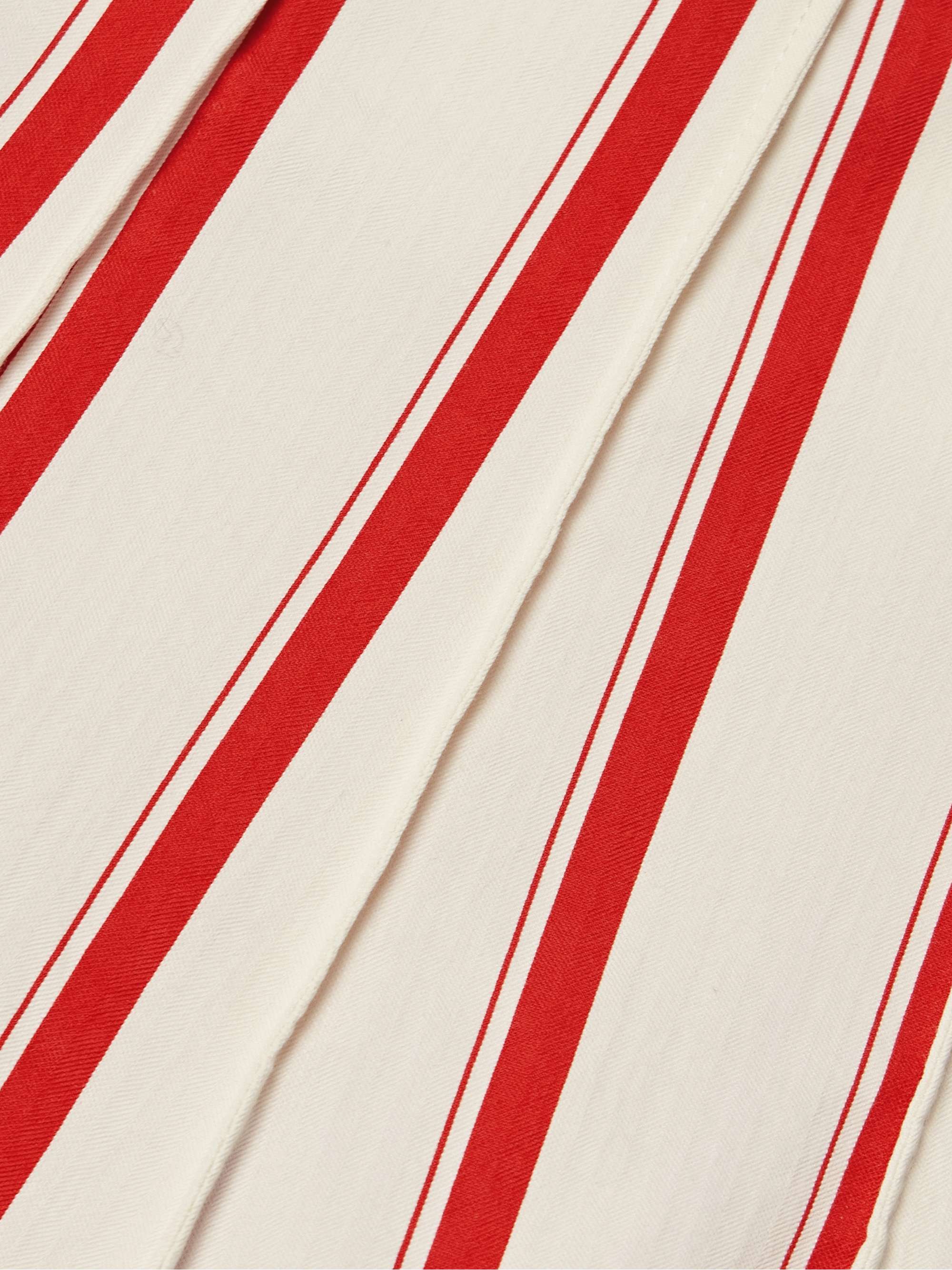 Million Pleats striped herringbone cotton-blend maxi skirt view