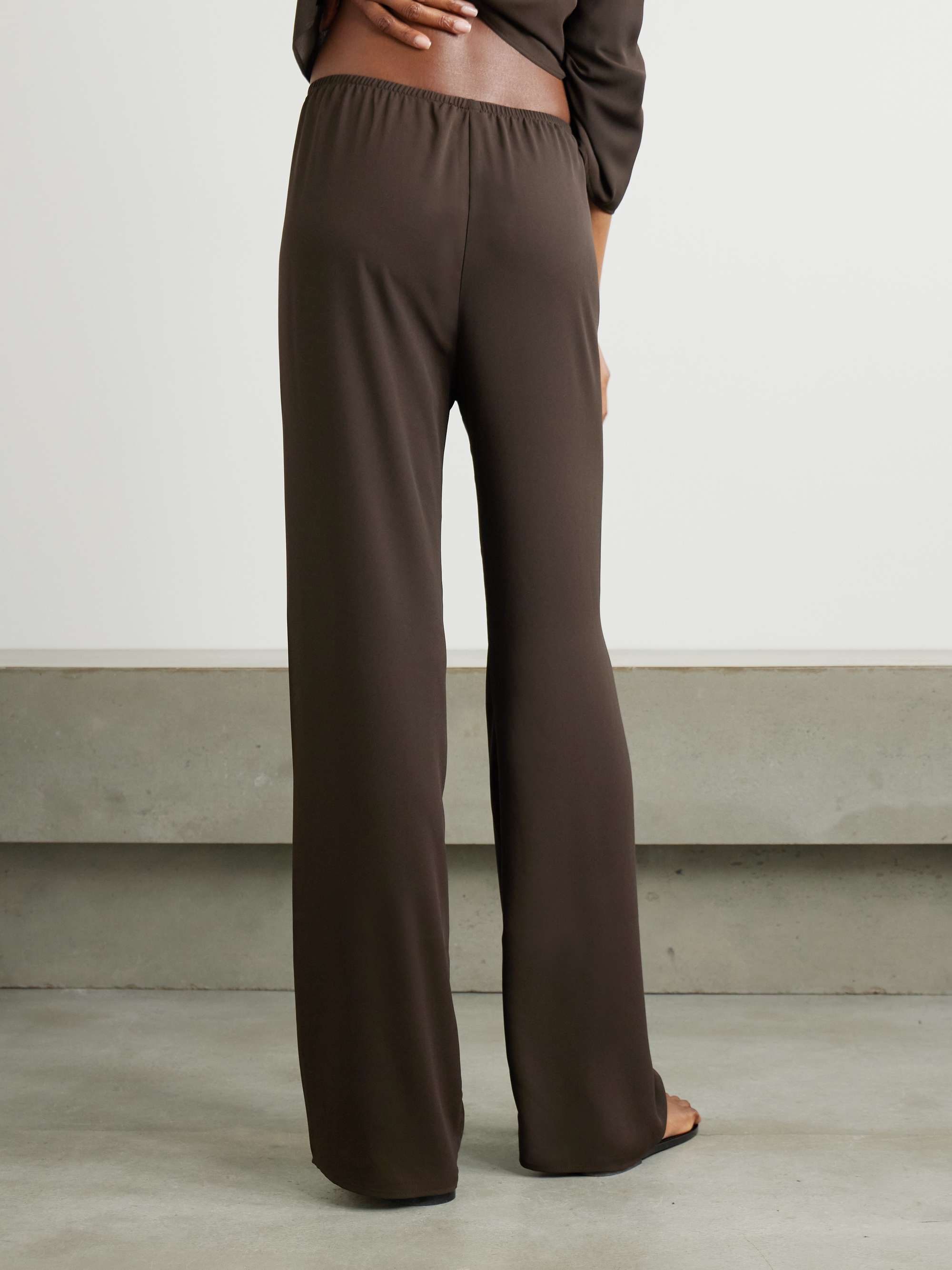 Playa pearl-embellished georgette wide-leg pants view