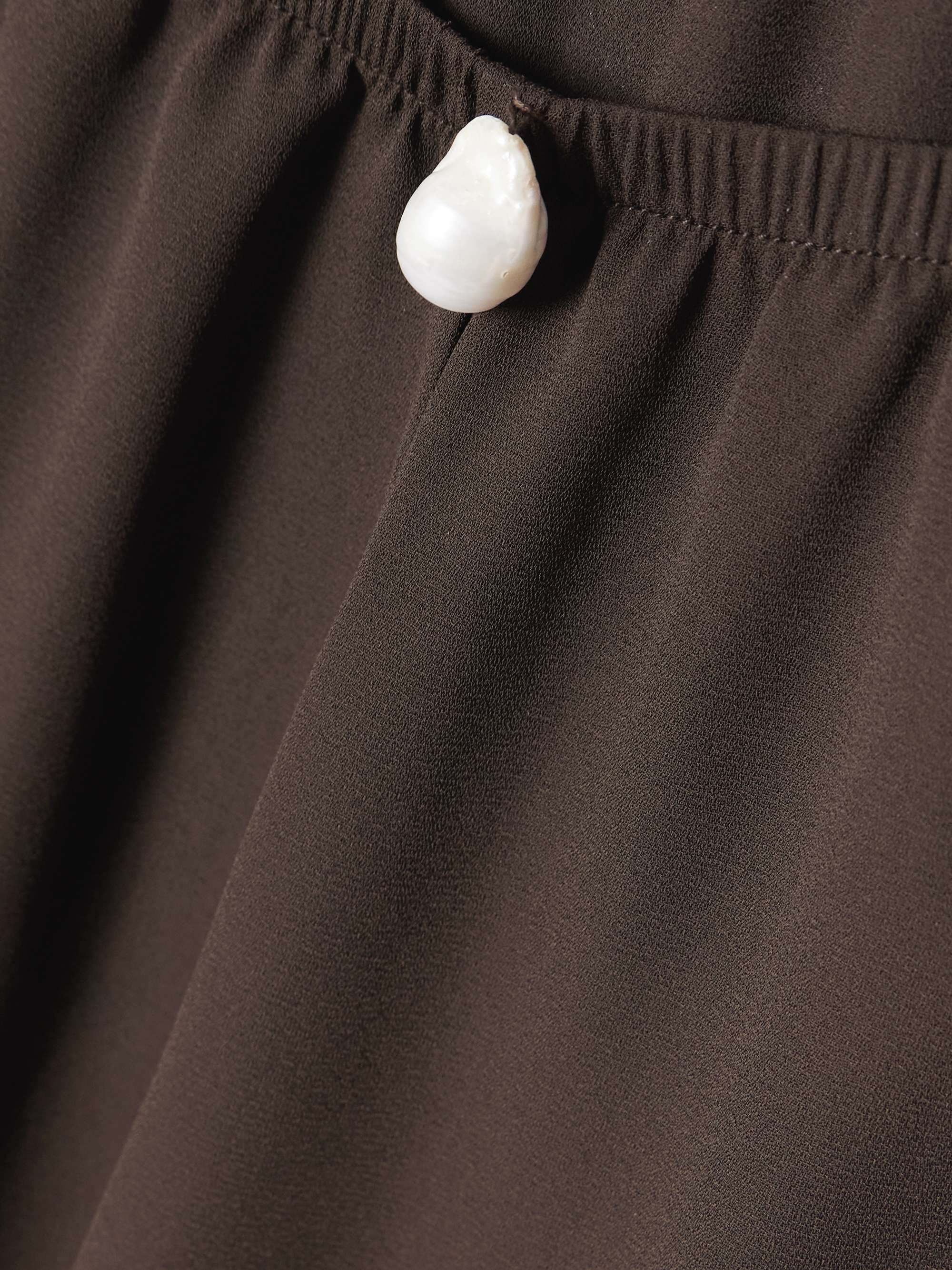 Playa pearl-embellished georgette wide-leg pants view