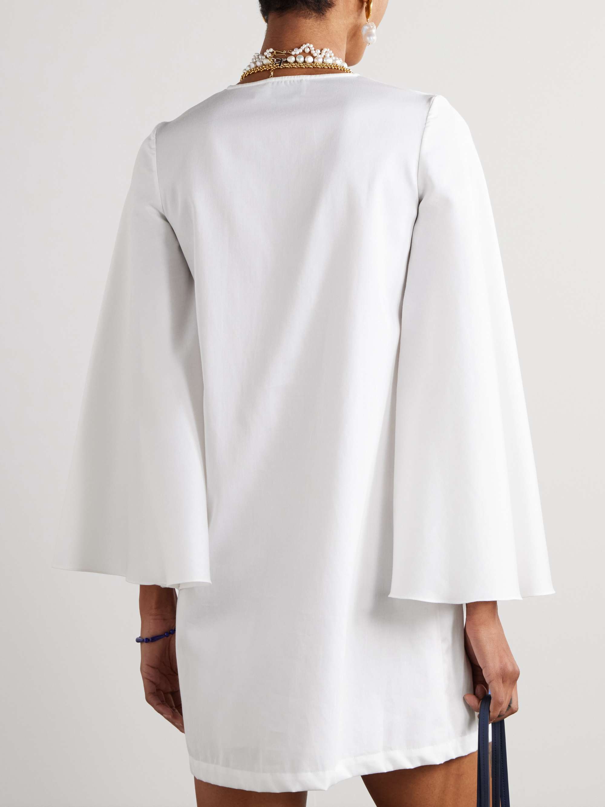 Leucothea flocked cotton-jersey mini dress view