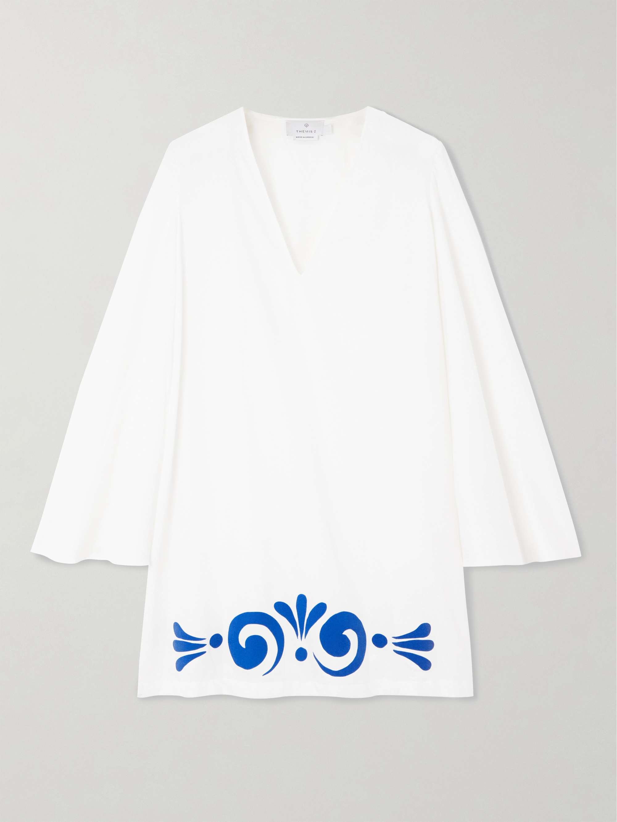Leucothea flocked cotton-jersey mini dress view