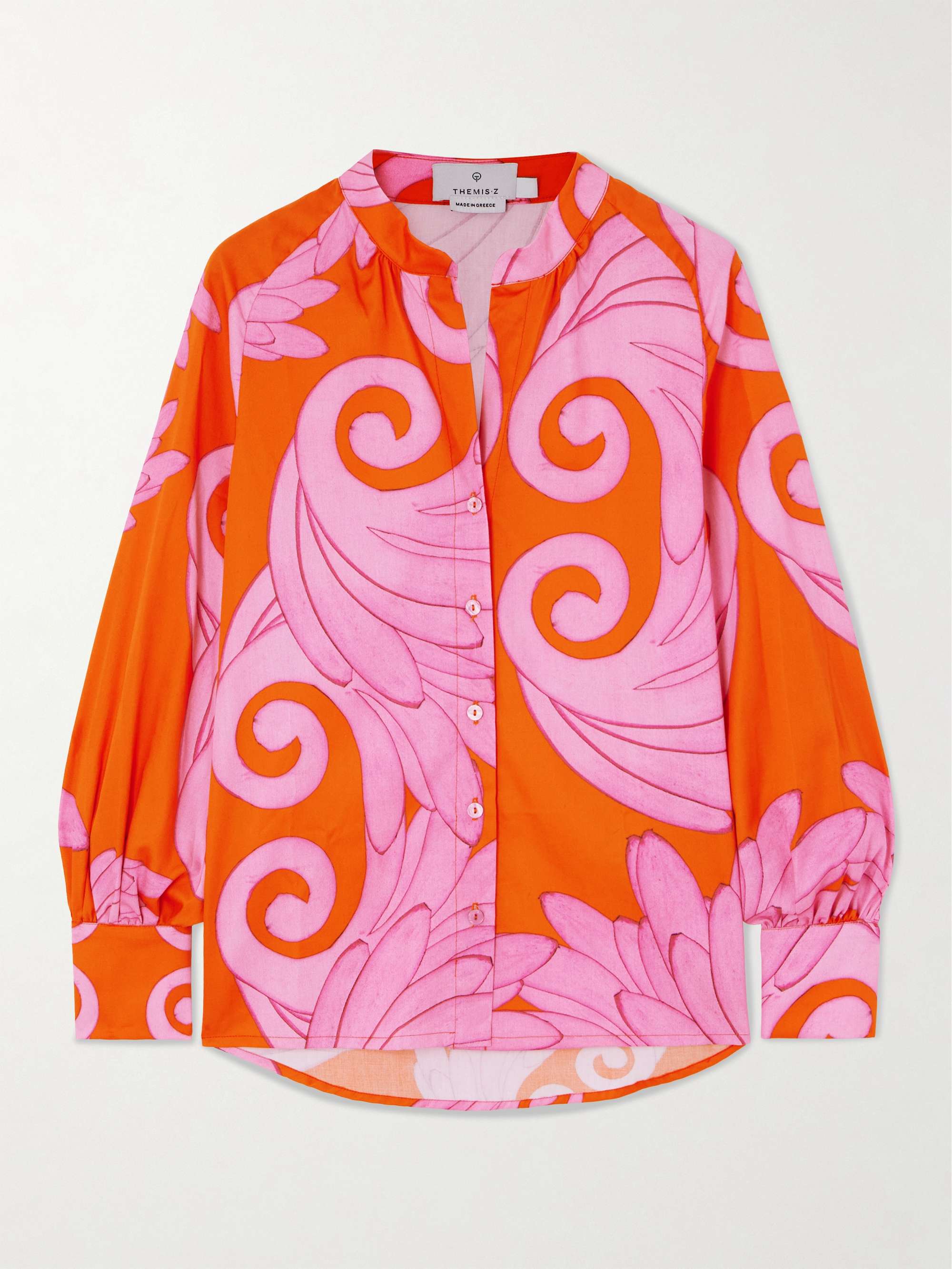 Lydia printed cotton-twill shirt view