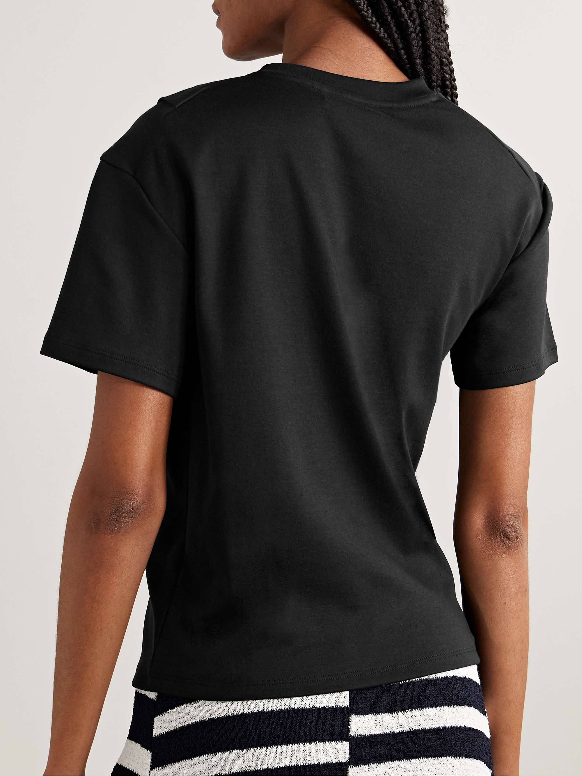Draped Supima cotton-jersey T-shirt view