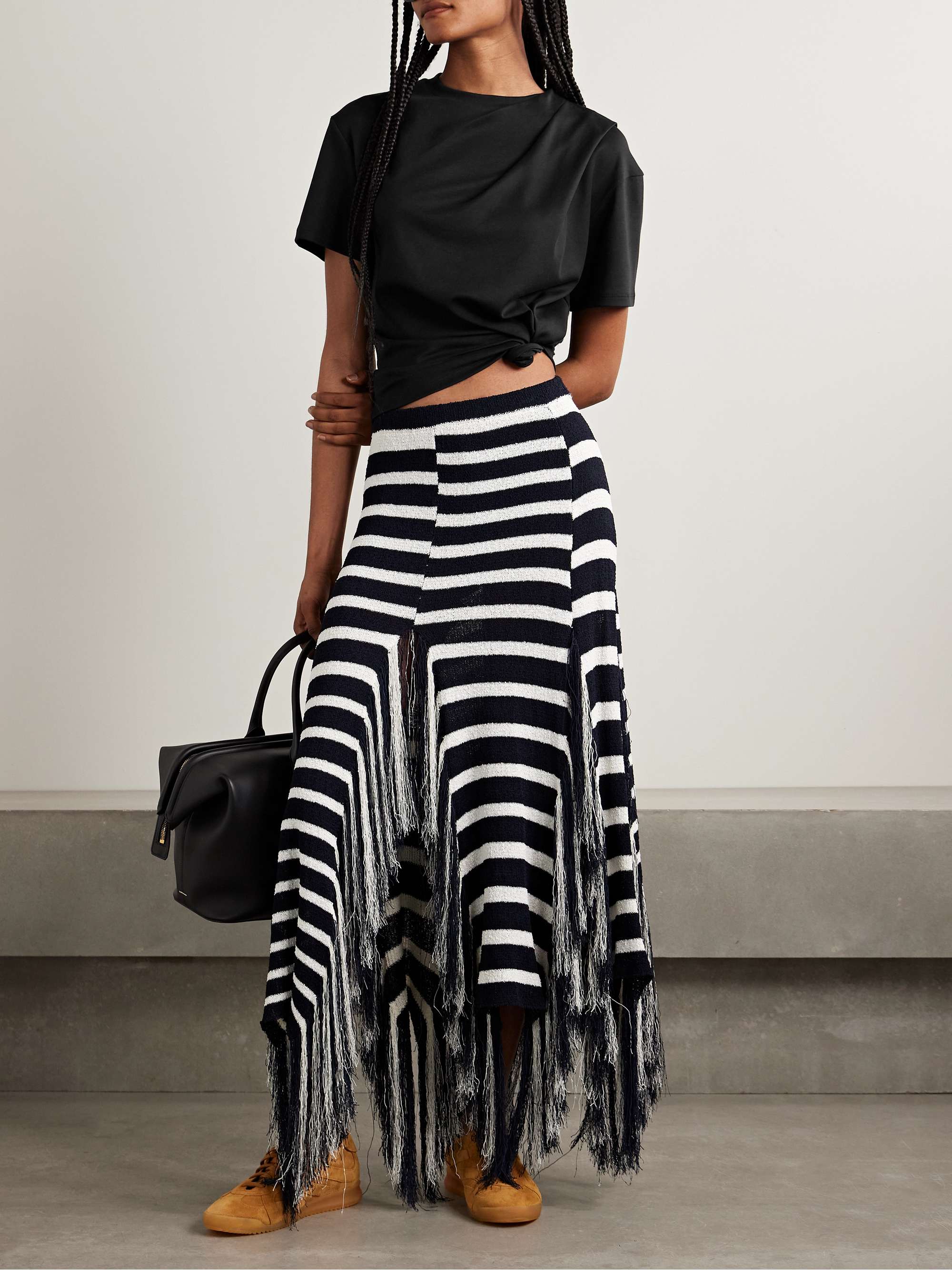 Draped Supima cotton-jersey T-shirt view