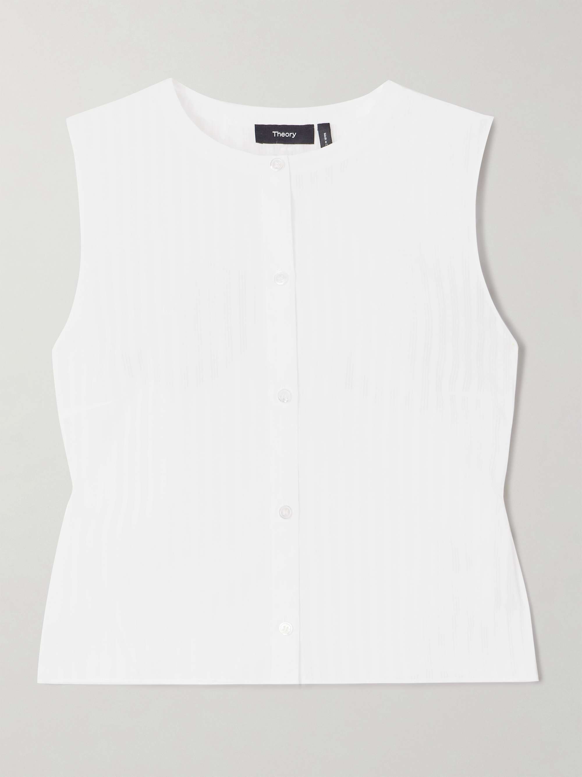 Striped cotton-voile blouse view