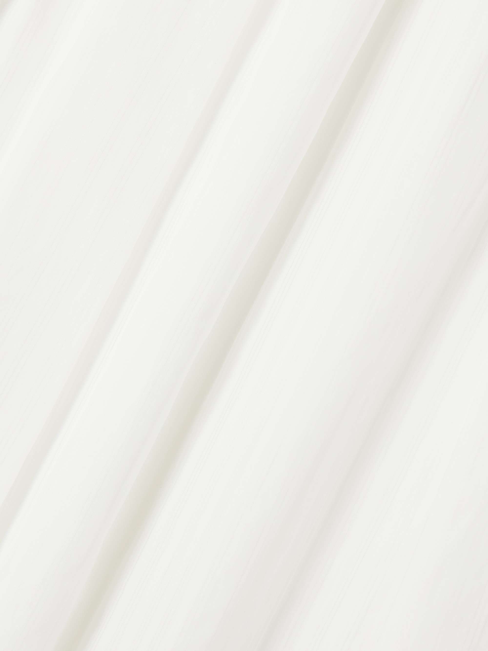 Pleated striped cotton-poplin midi skirt view
