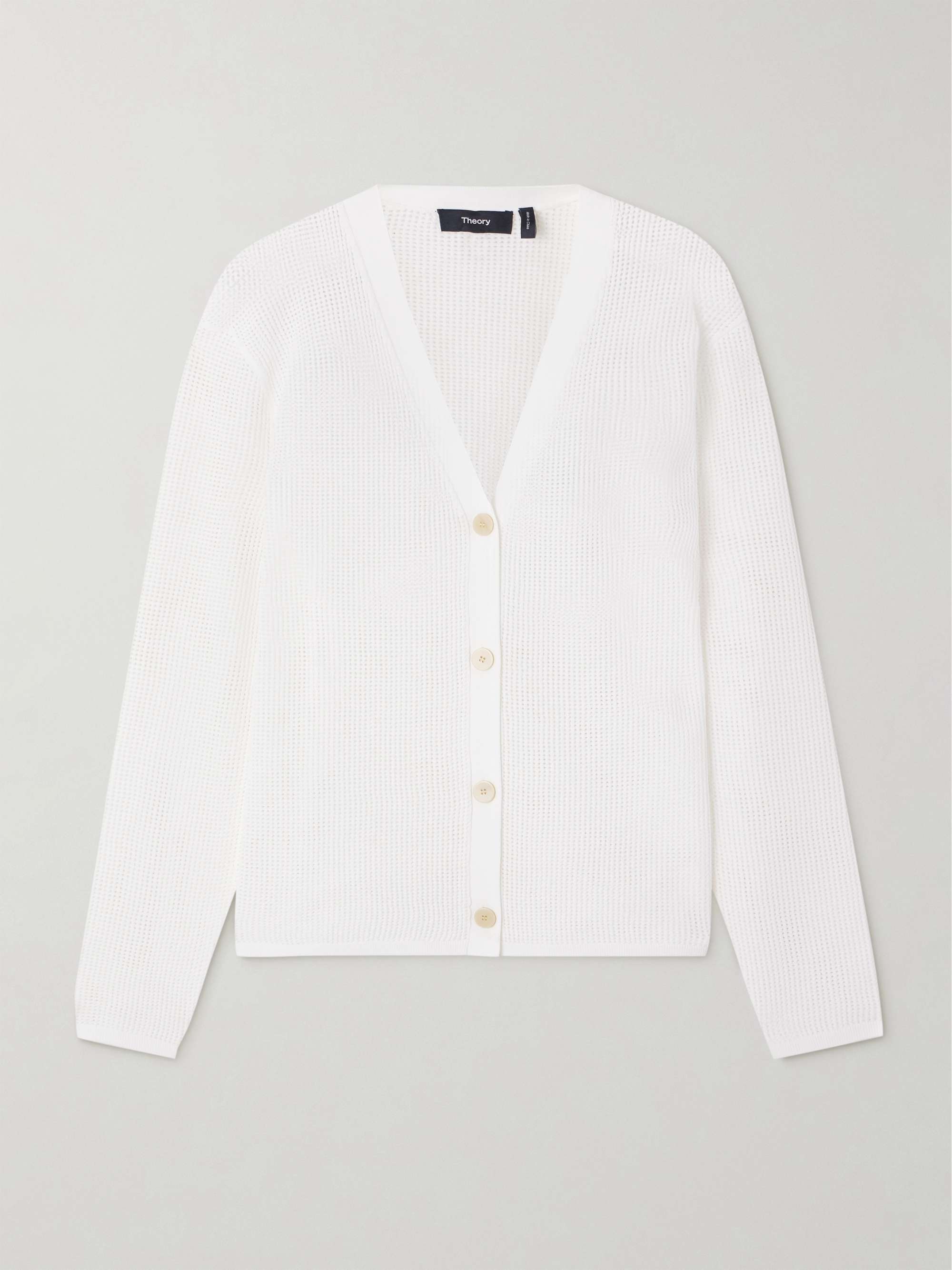 Pointelle-knit cardigan view