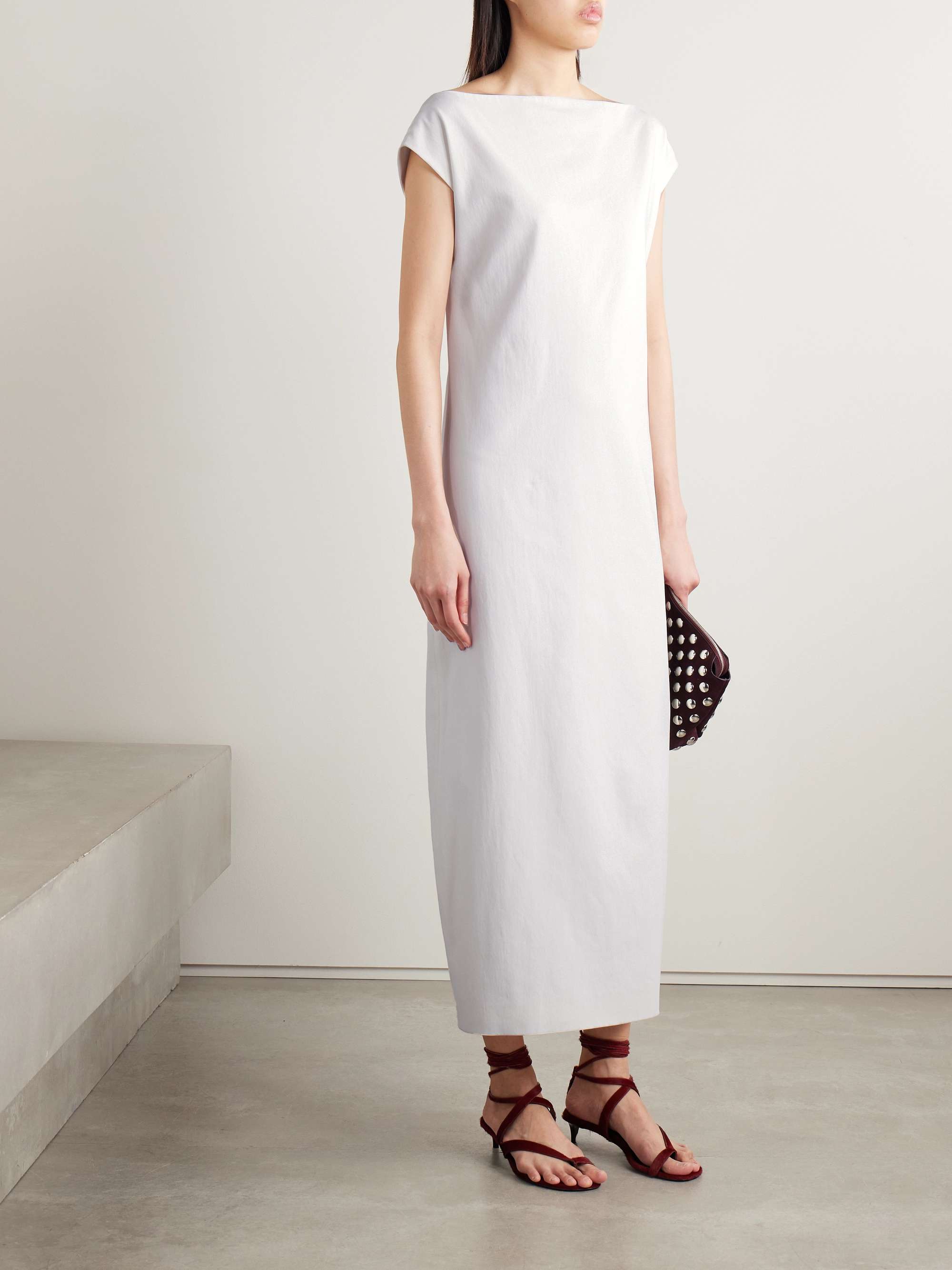 Ayame open-back cotton-canvas midi dress view
