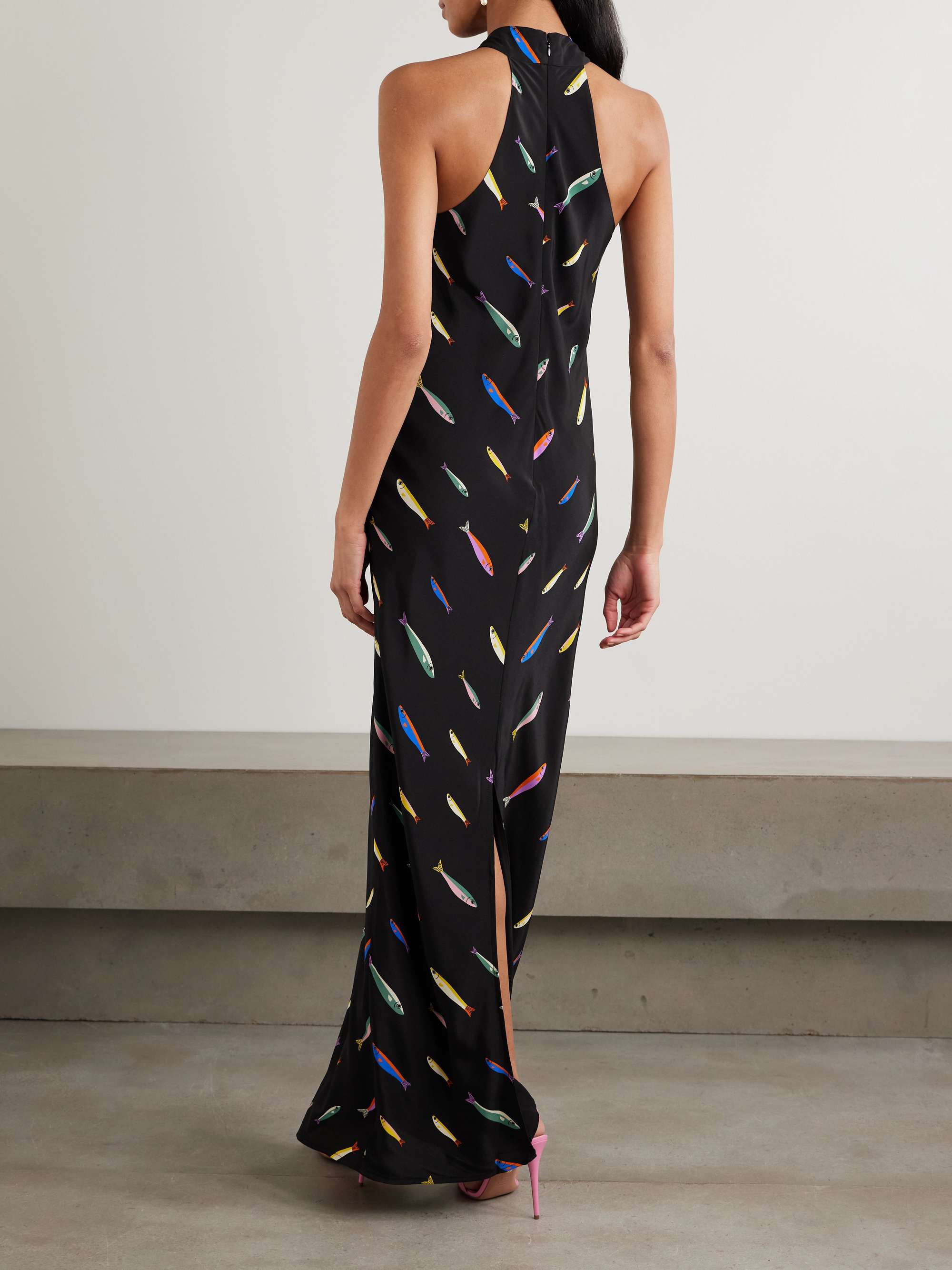Winnie printed silk-crepe maxi dress view