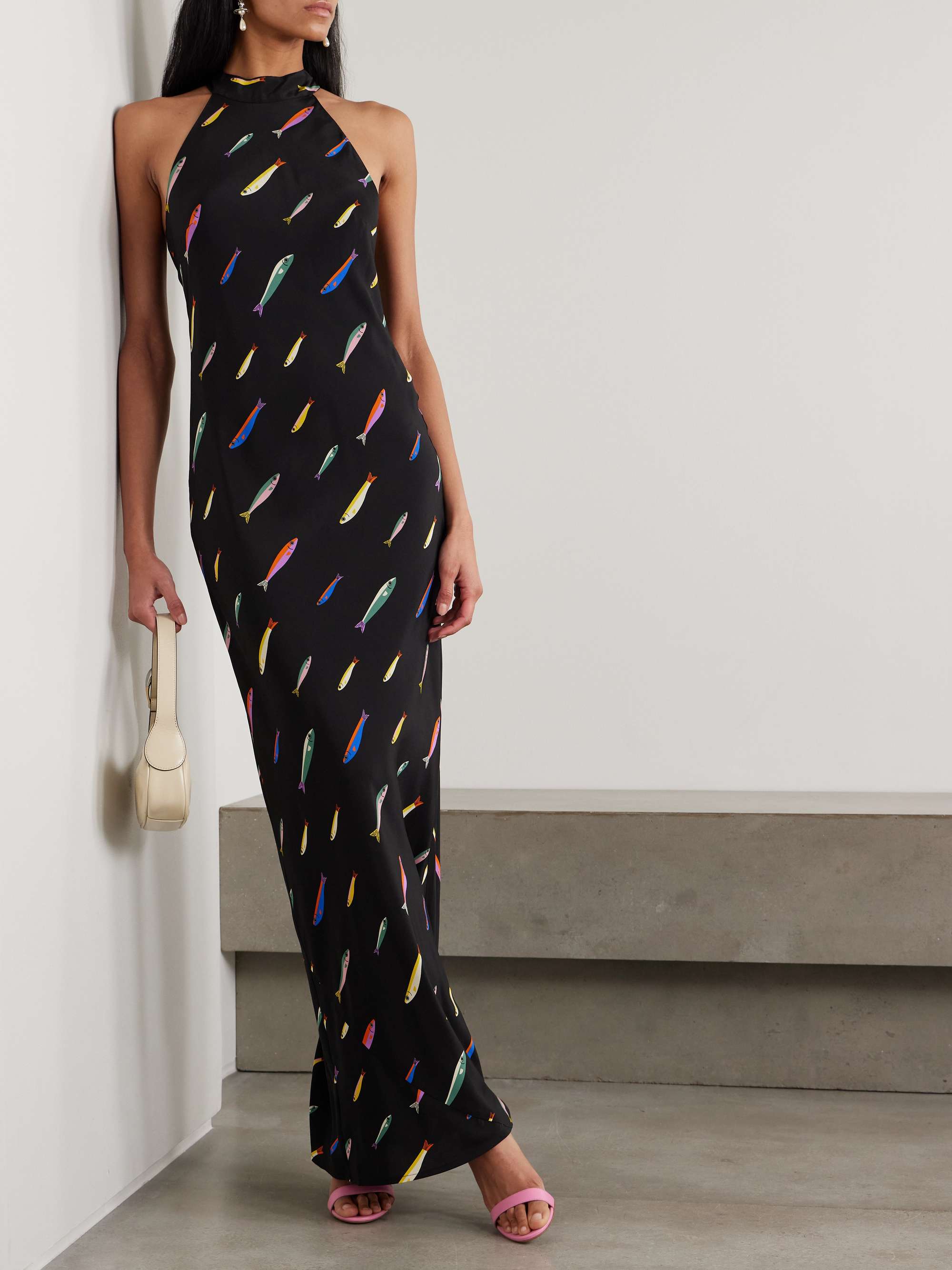 Winnie printed silk-crepe maxi dress view