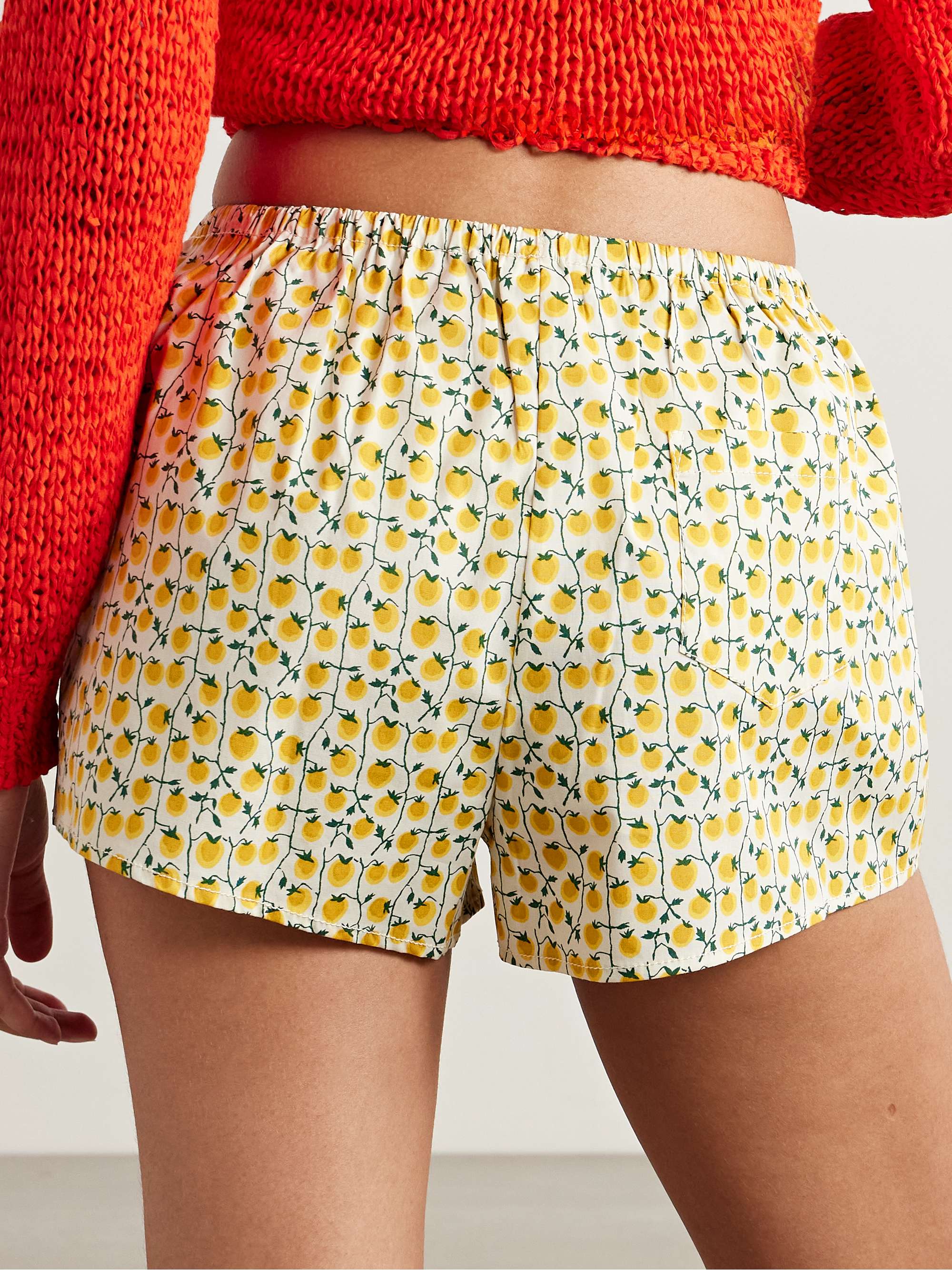 Paddle printed cotton-blend shorts view