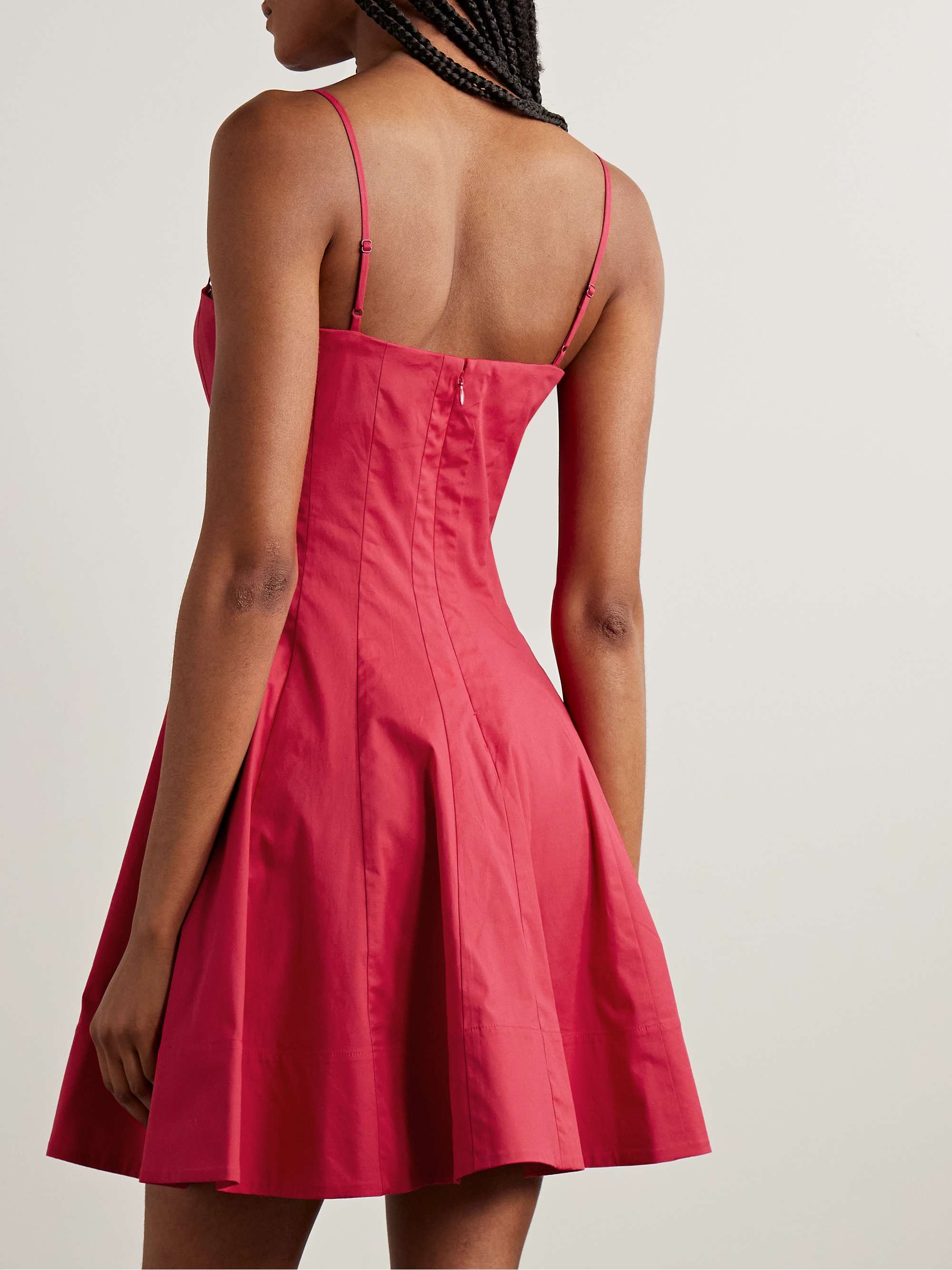 Wylie cotton-blend poplin mini dress view