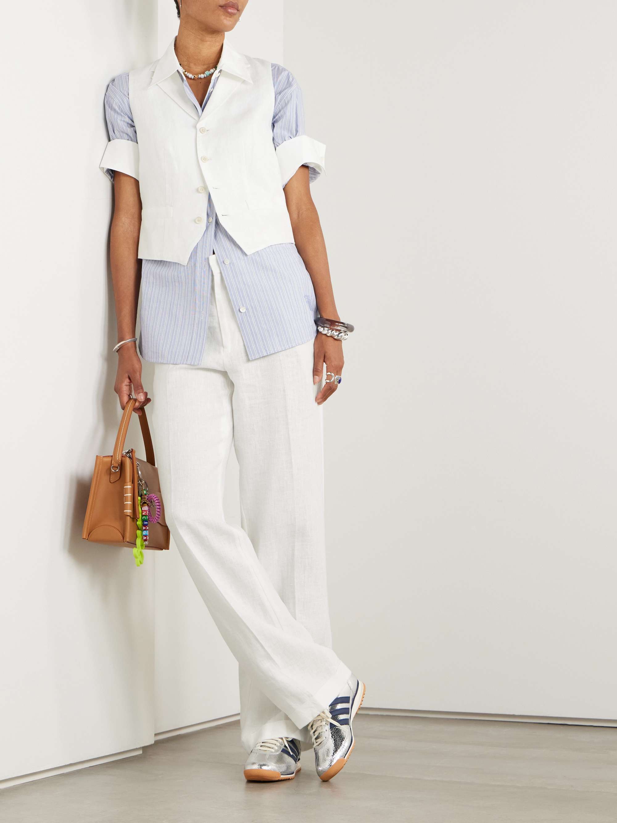 Pauline linen vest view