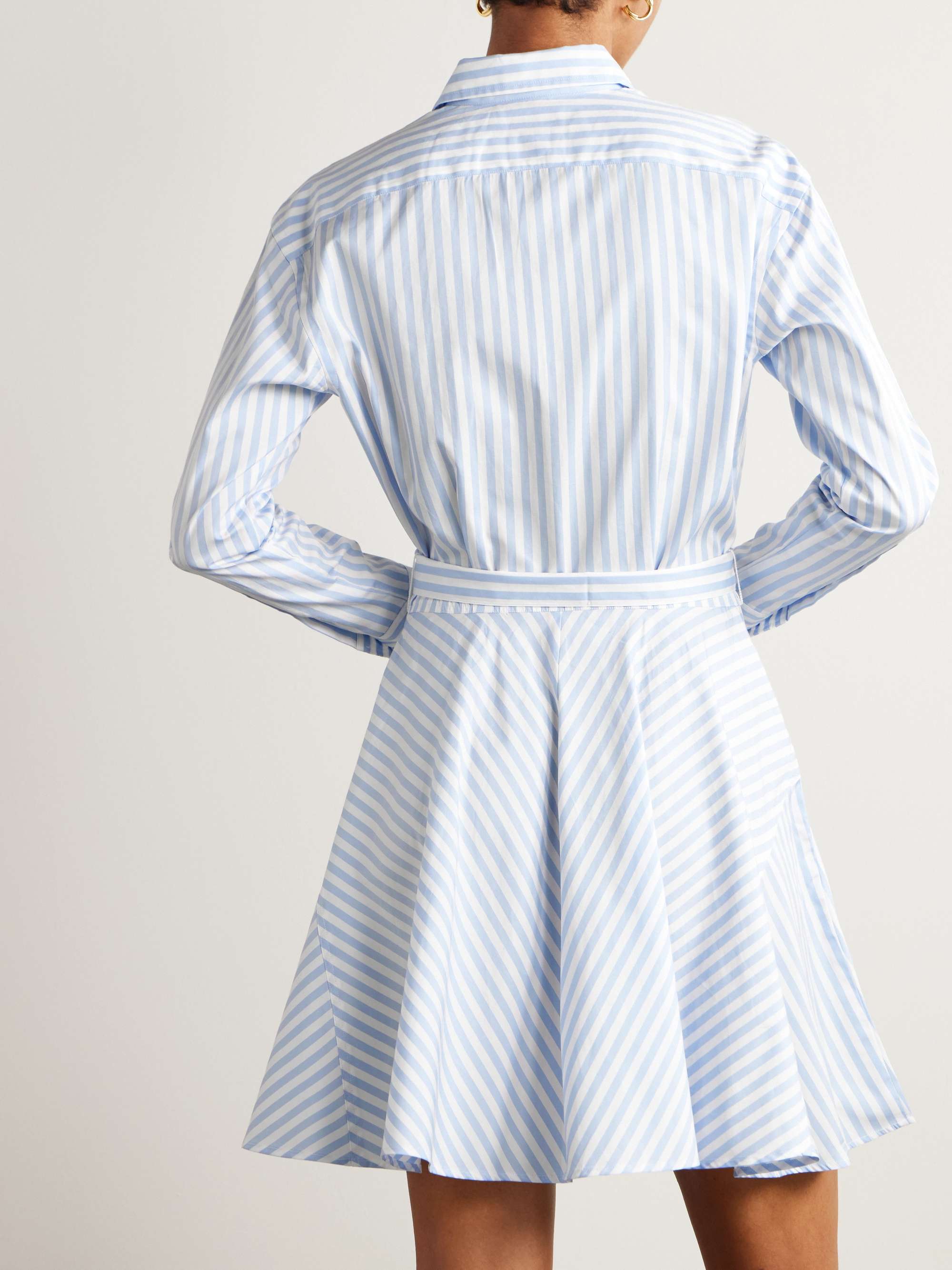 + Wimbledon belted striped cotton-poplin mini dress view