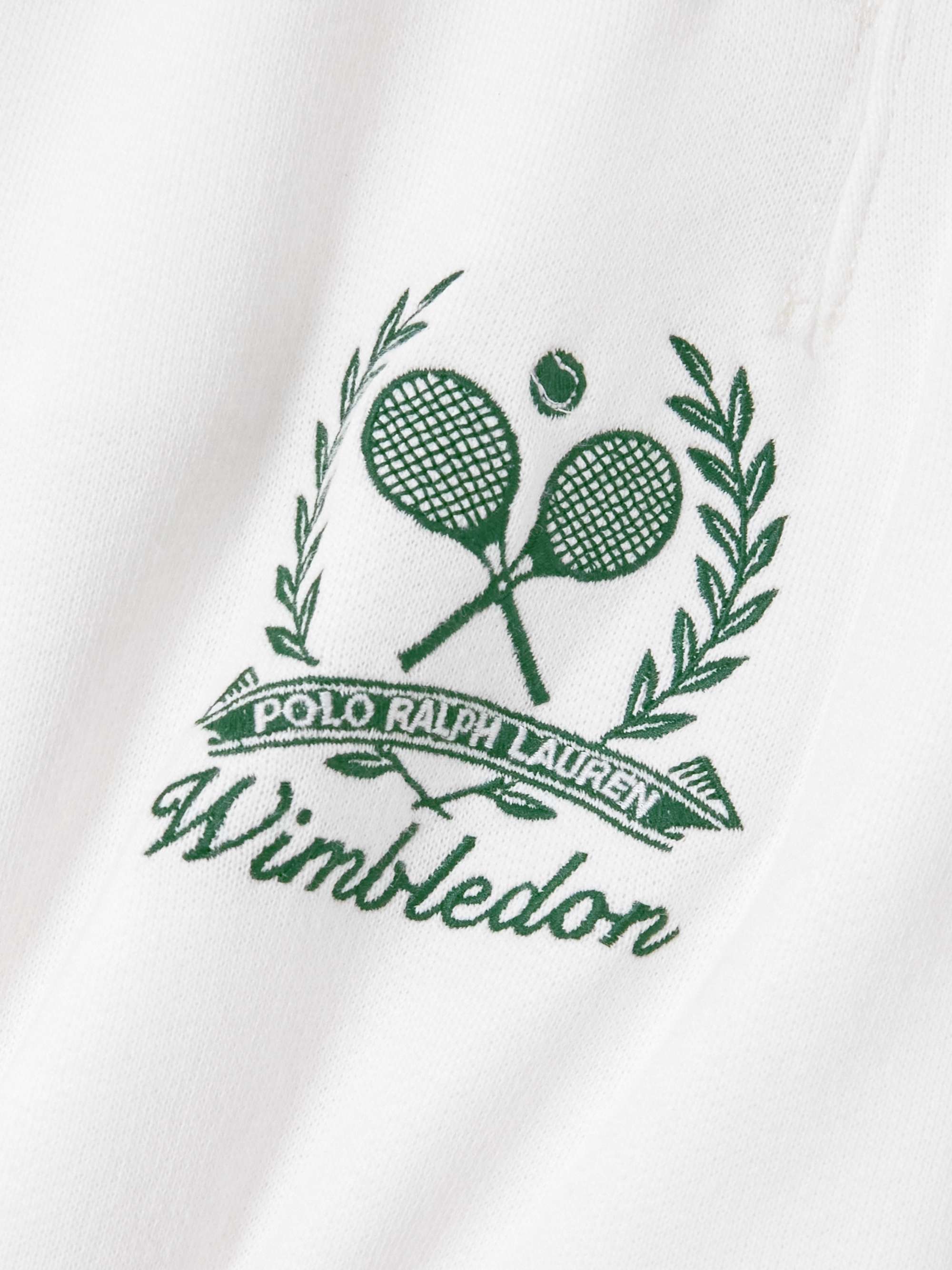 + Wimbledon embroidered cotton-blend jersey track pants view