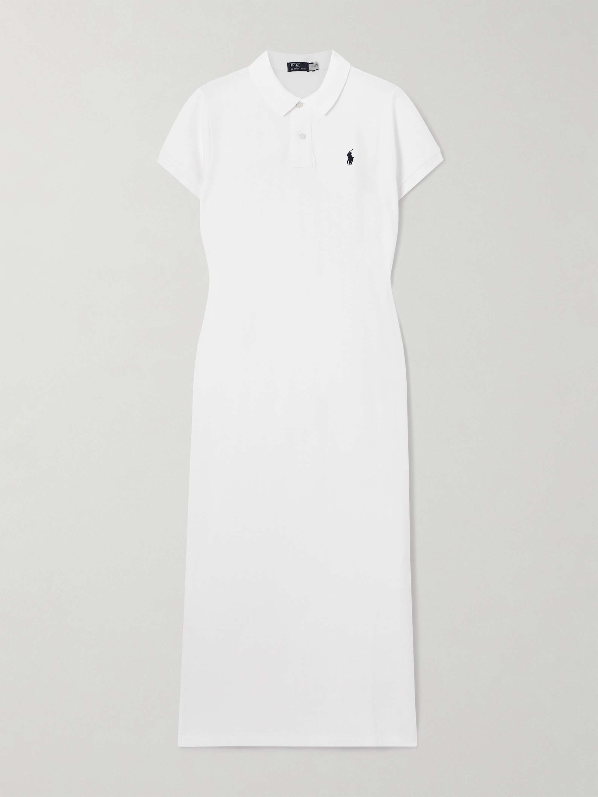 Embroidered cotton-piqué maxi dress view