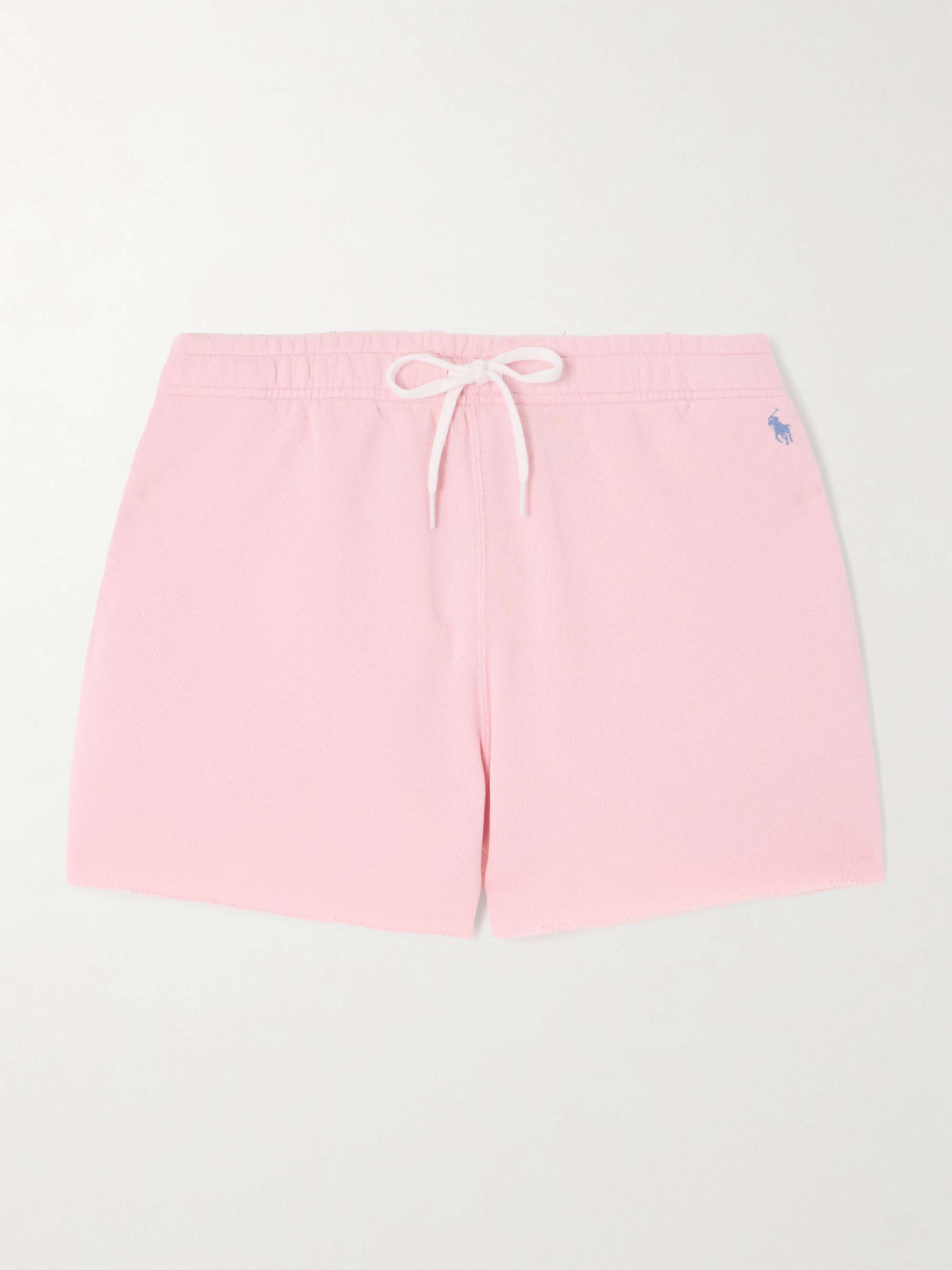 Embroidered cotton-blend jersey shorts view