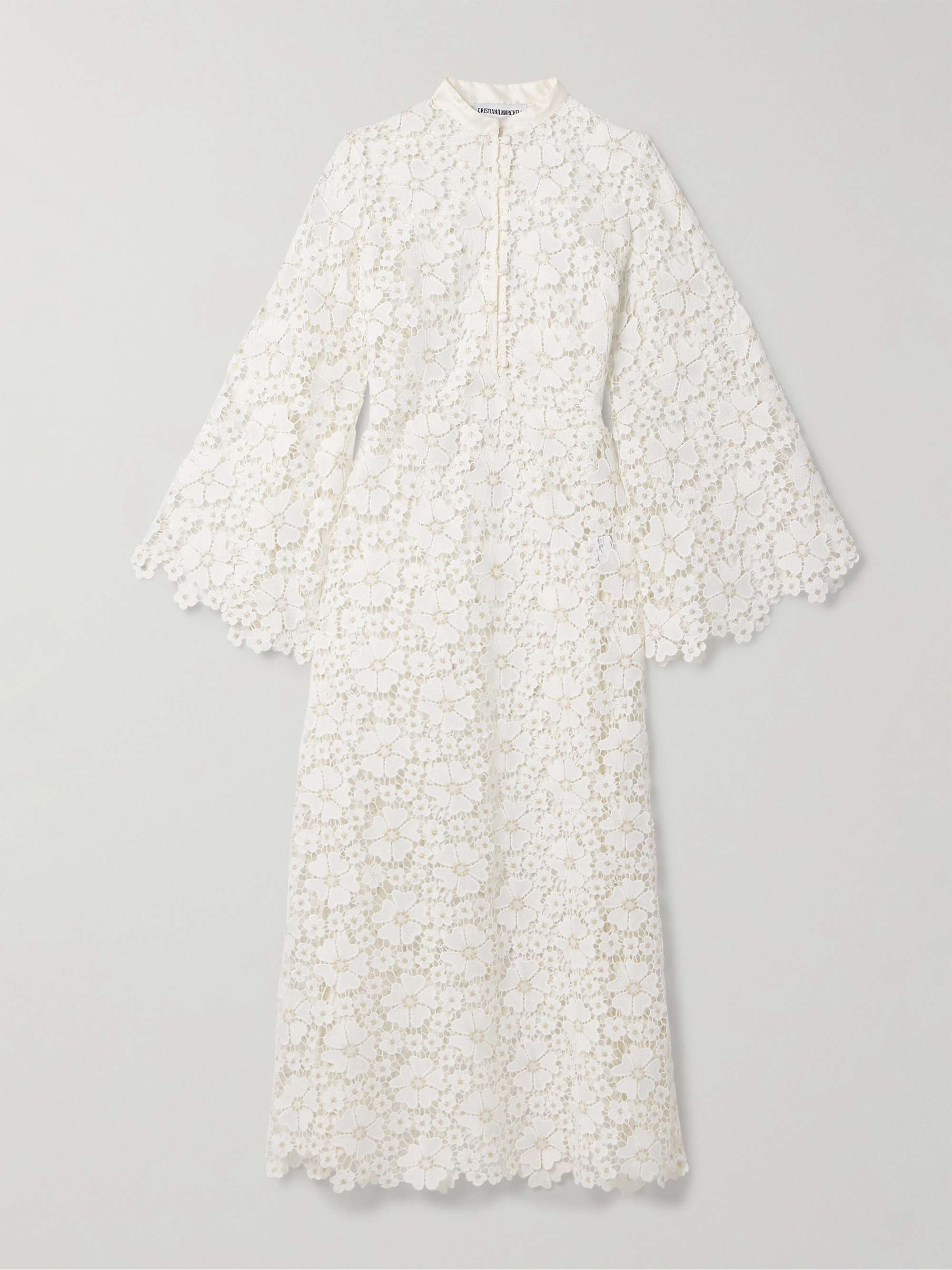 Jane silk-trimmed guipure lace kaftan view