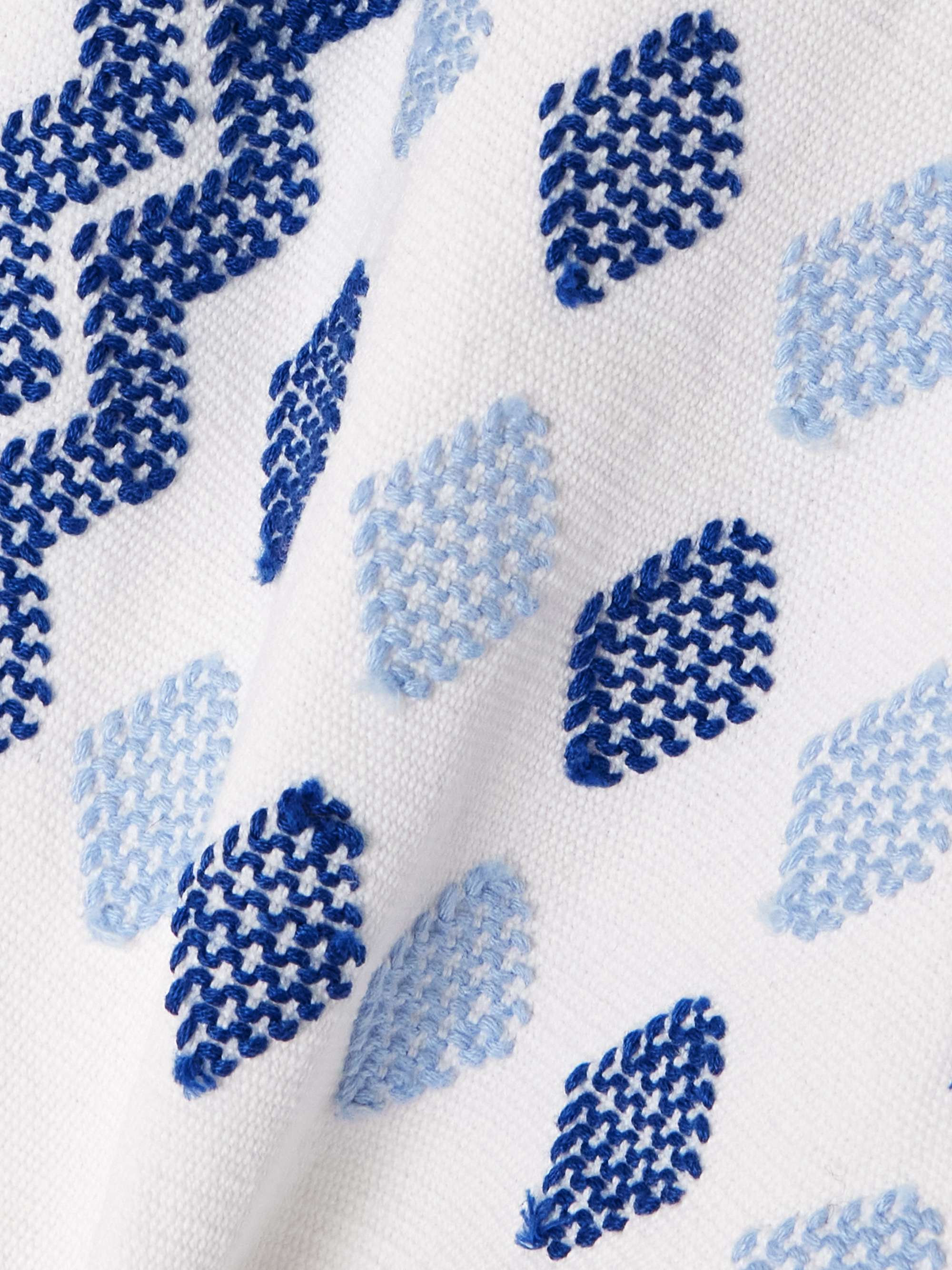 Embroidered cotton huipil view