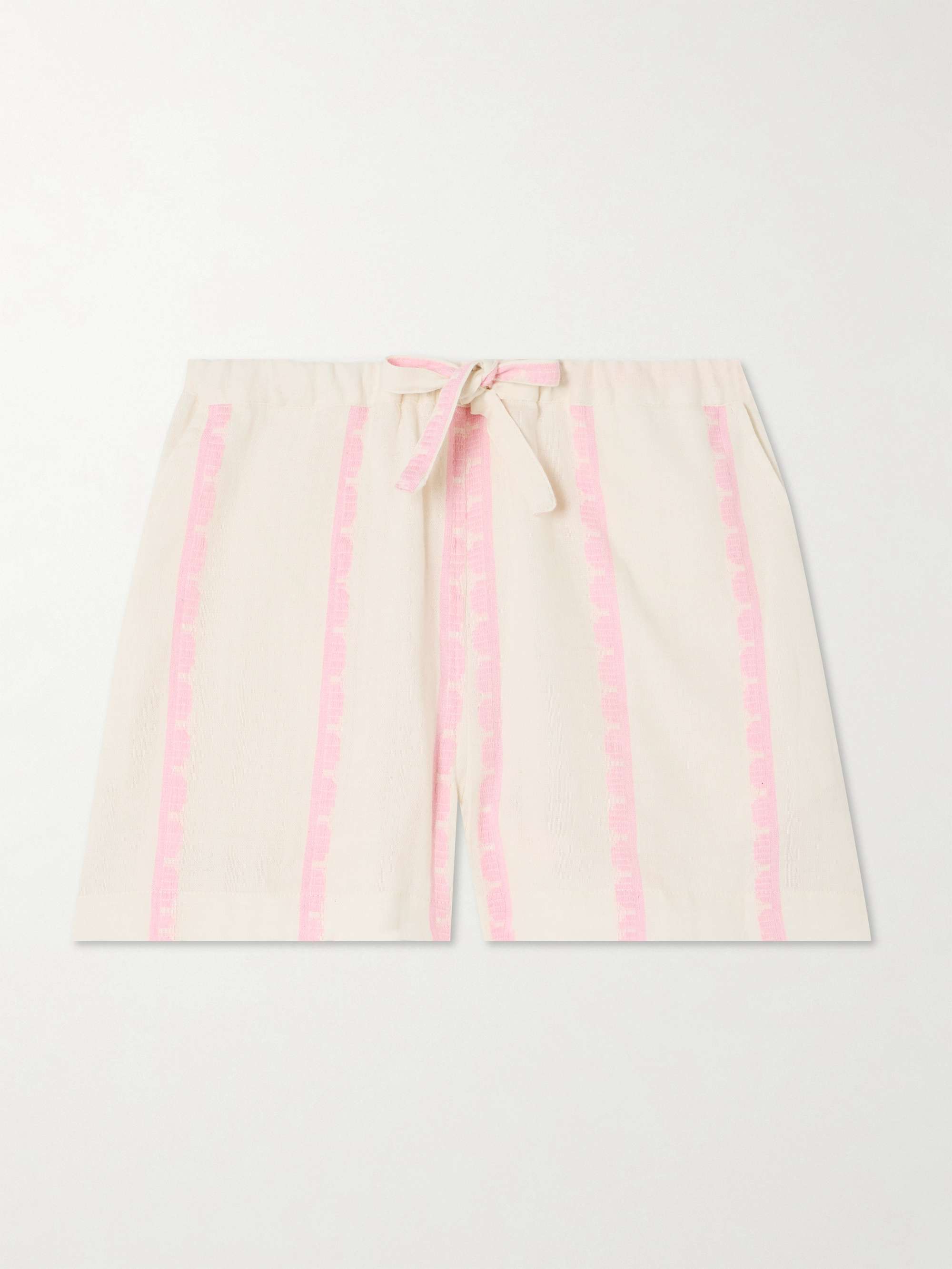 Safia striped cotton shorts view