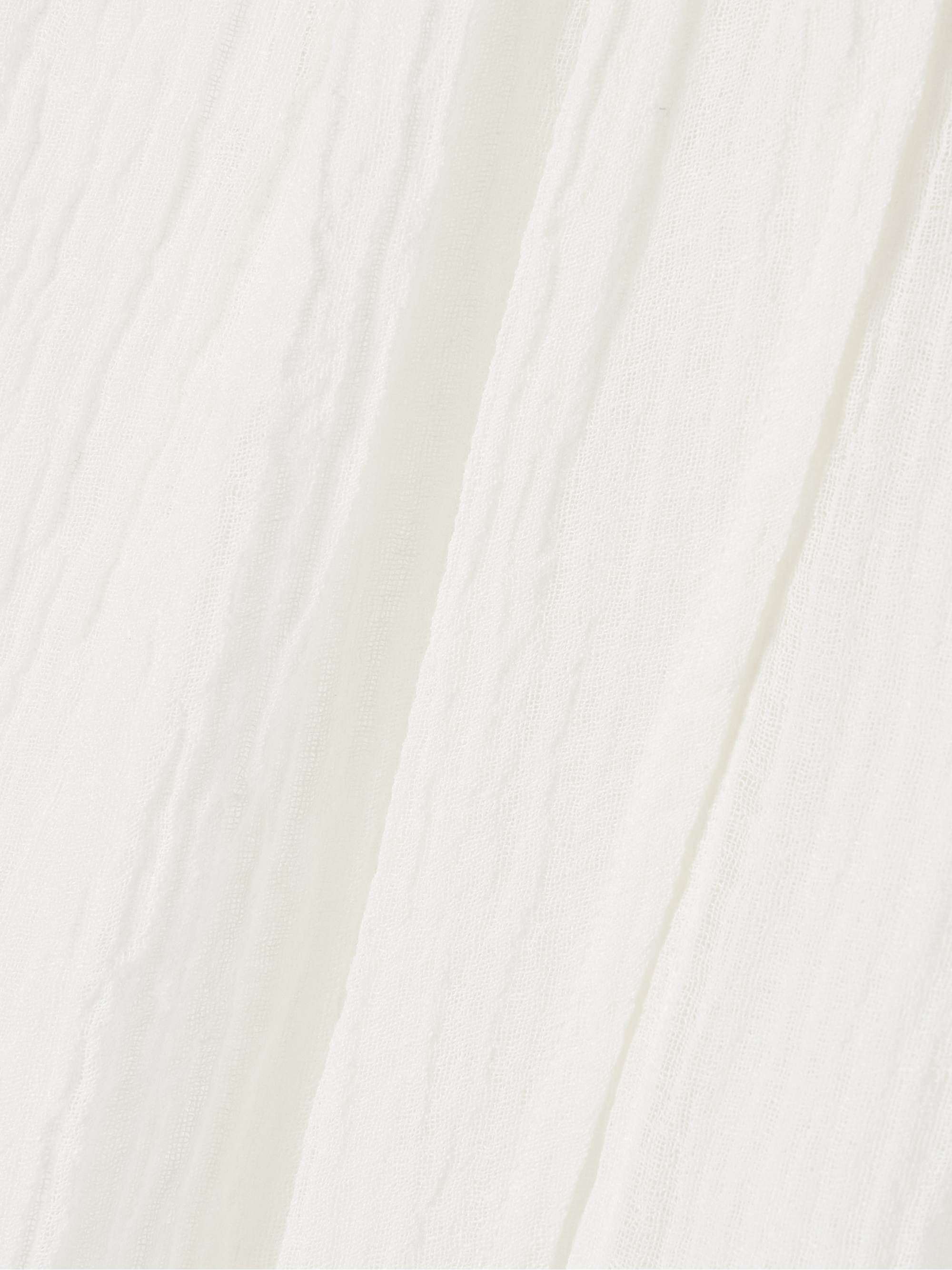 Pleated crinkled linen-blend gauze pareo view