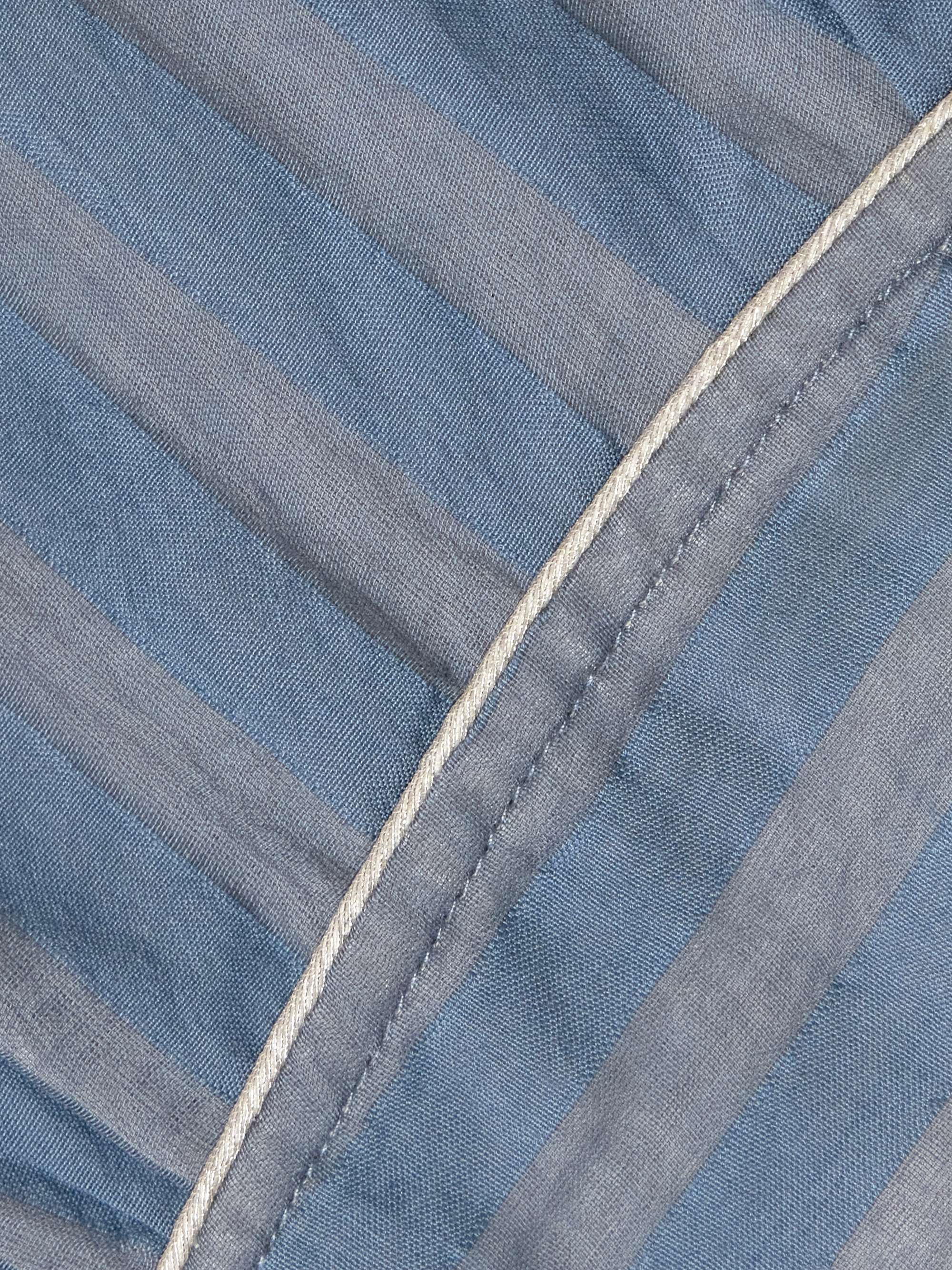 Delphi Chanderi cropped striped cotton and silk-blend top view