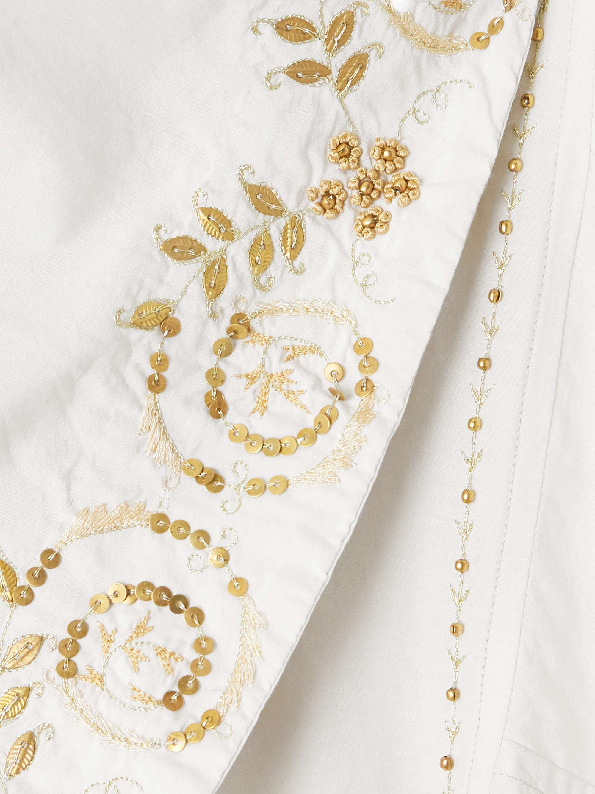 Rachel embellished embroidered cotton and silk-blend kaftan view