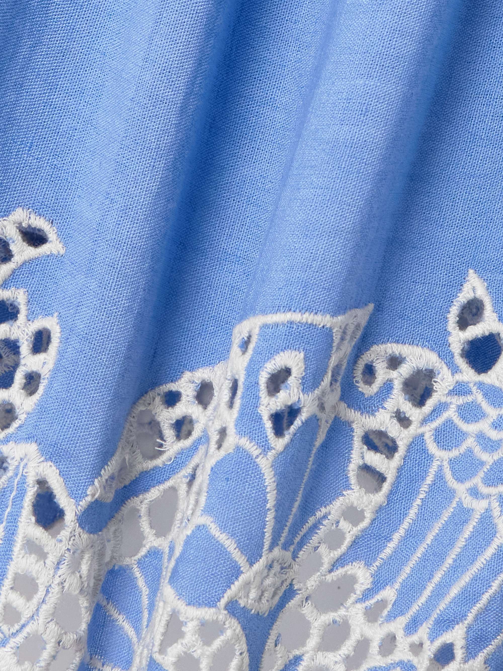 Scarlett broderie anglaise linen and cotton-blend mini dress view