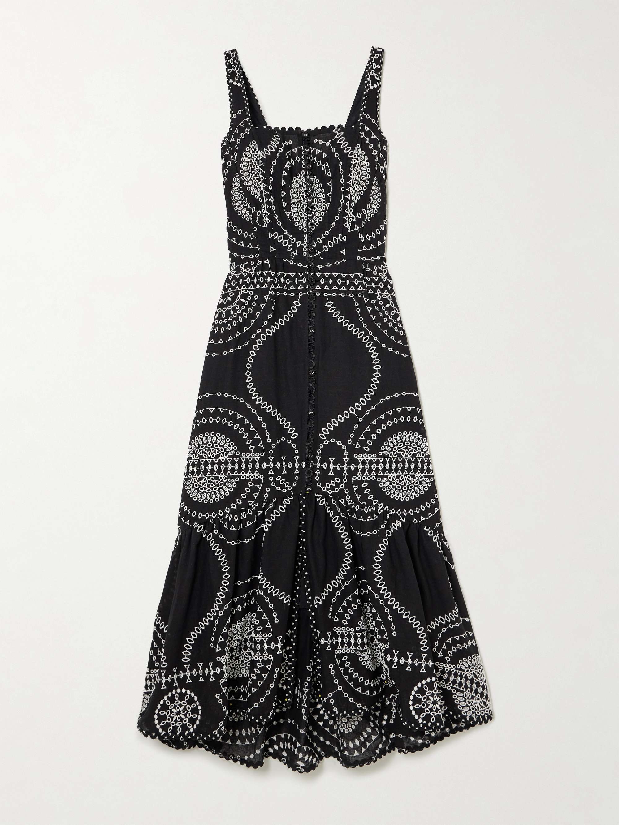 Greba broderie anglaise cotton-blend midi dress view